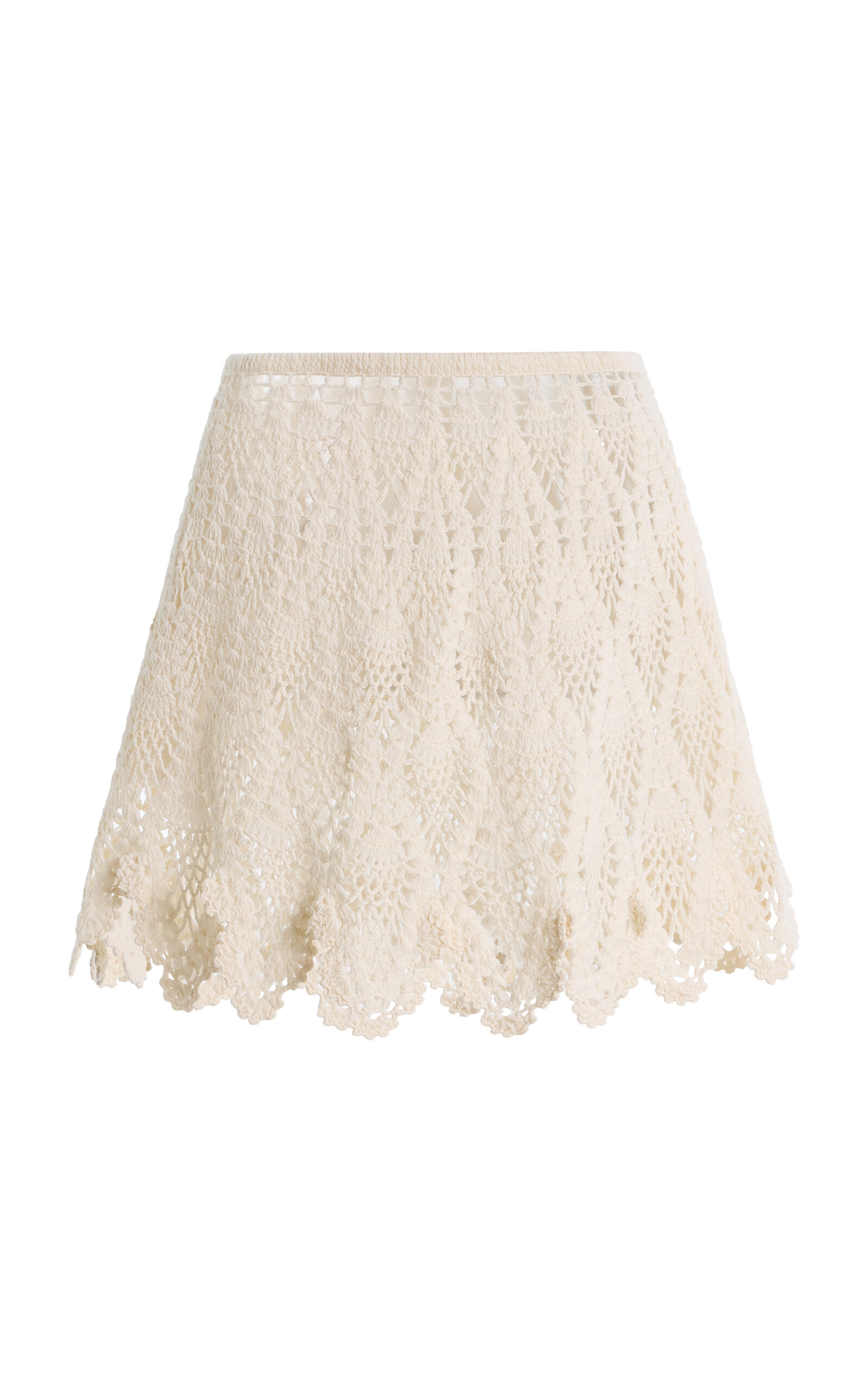 JW Anderson Crocheted Wool Lace Mini Skirt - Moda Operandi