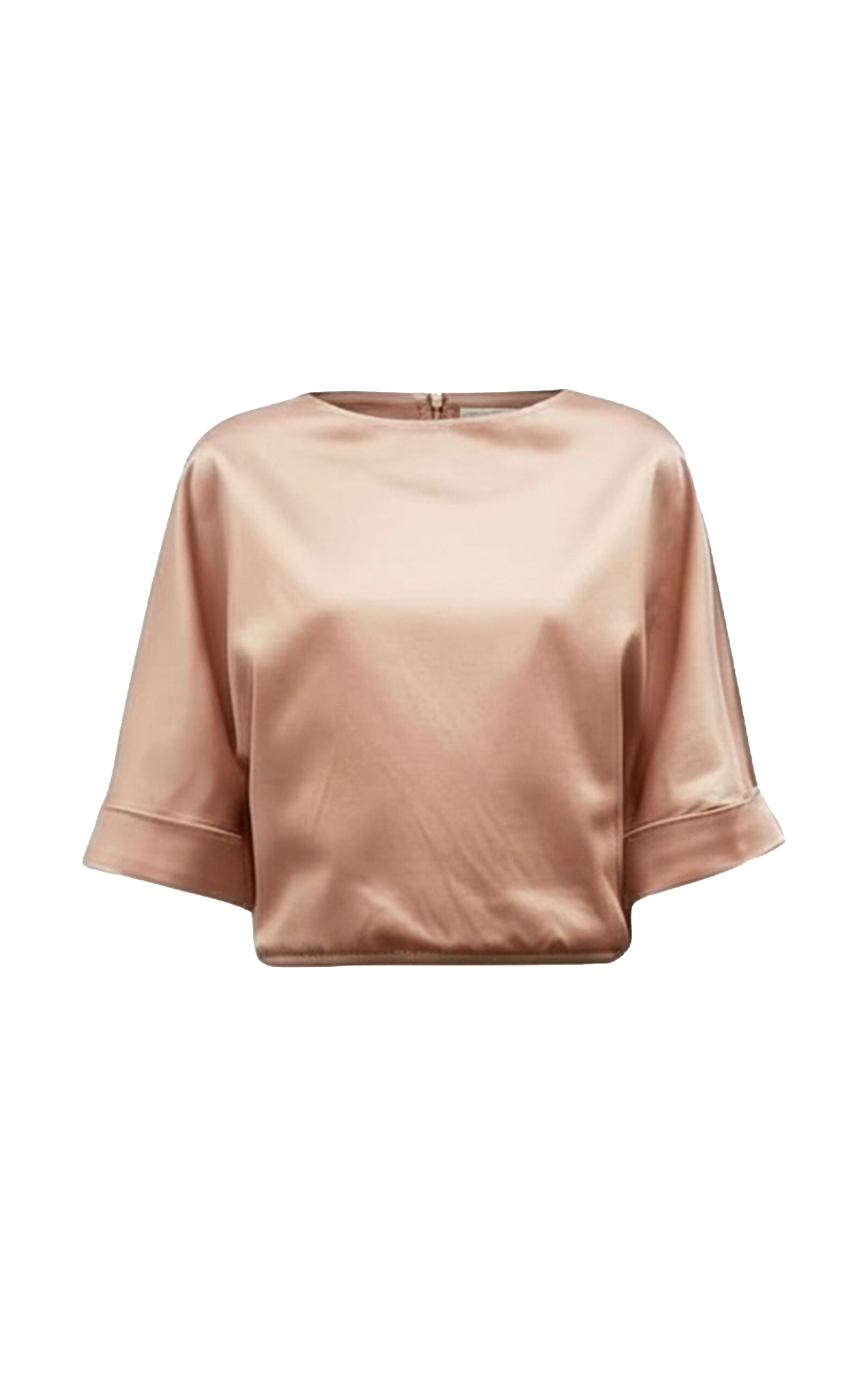Amir Taghi Courtney Cotton-blend Satin T-shirt In Pink