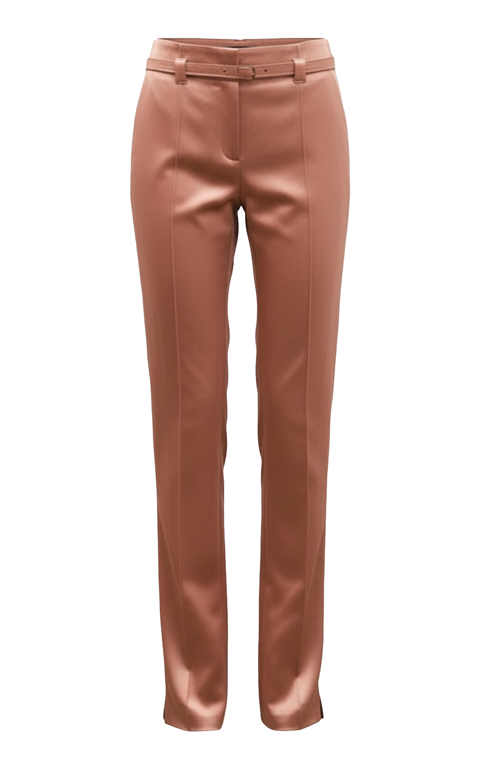 Amir Taghi Lisa Cotton-blend Satin Pants In Pink