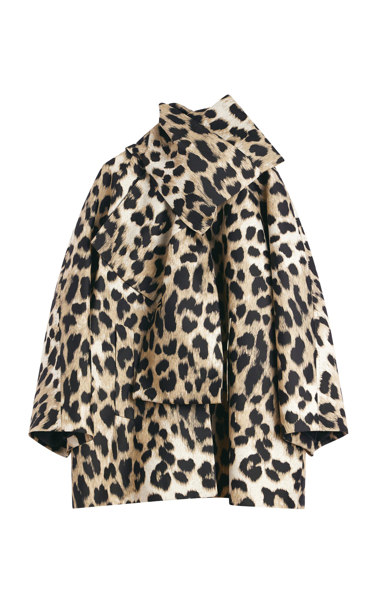 Givenchy Bow-Scarf Leopard Short Coat - Moda Operandi