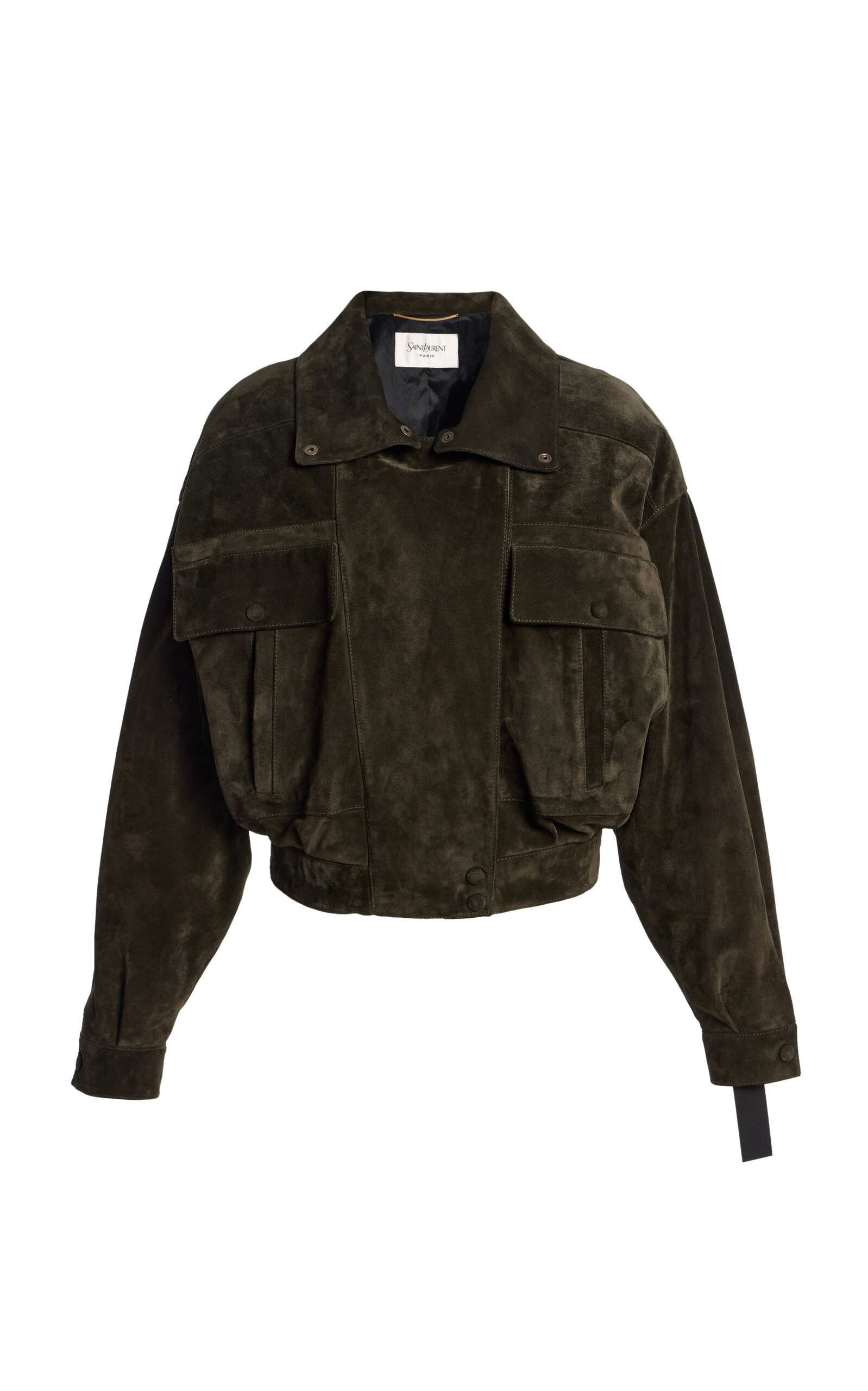 Saint Laurent Boxy Suede Jacket - Moda Operandi