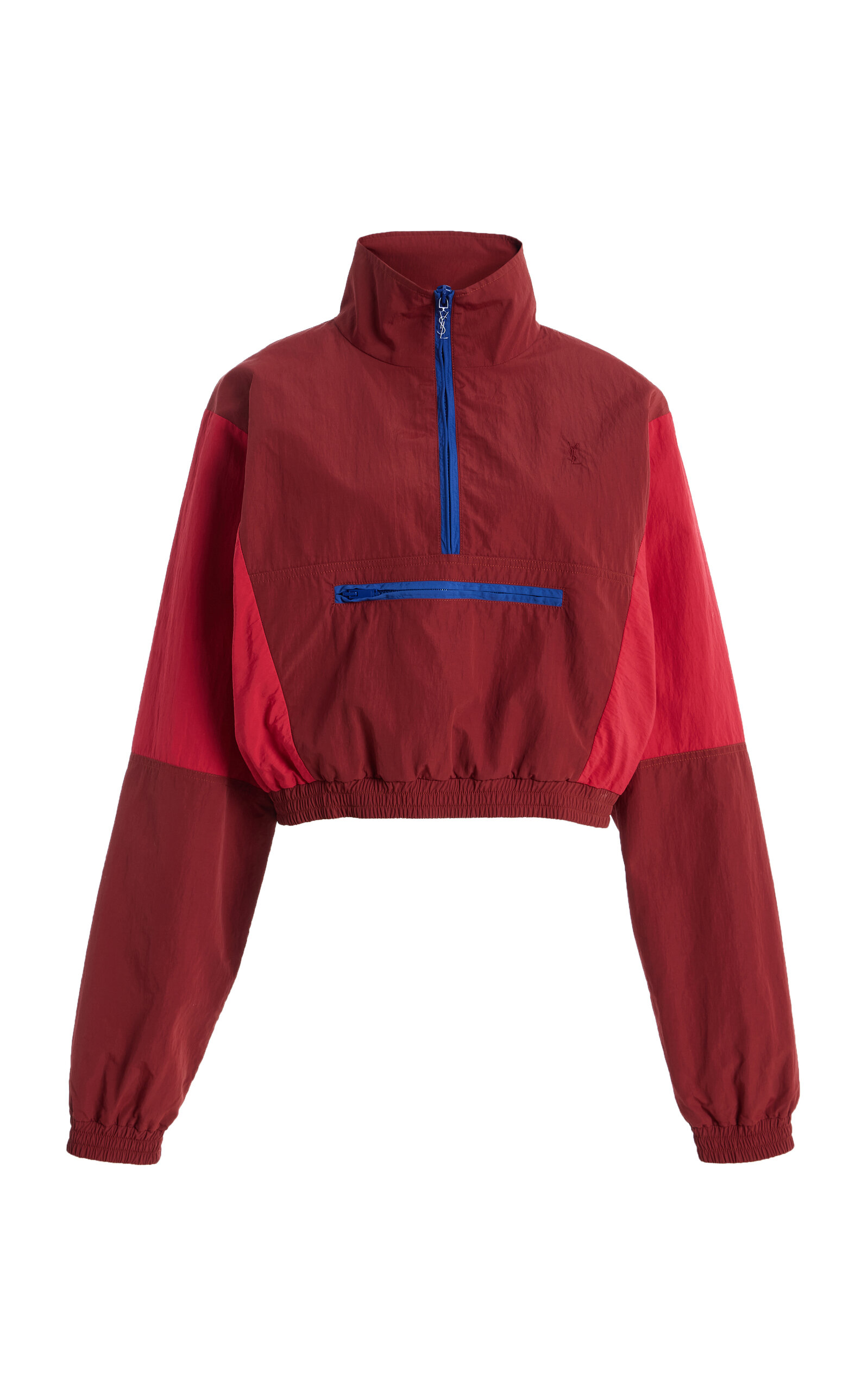 Cropped Nylon-Faille Windbreaker