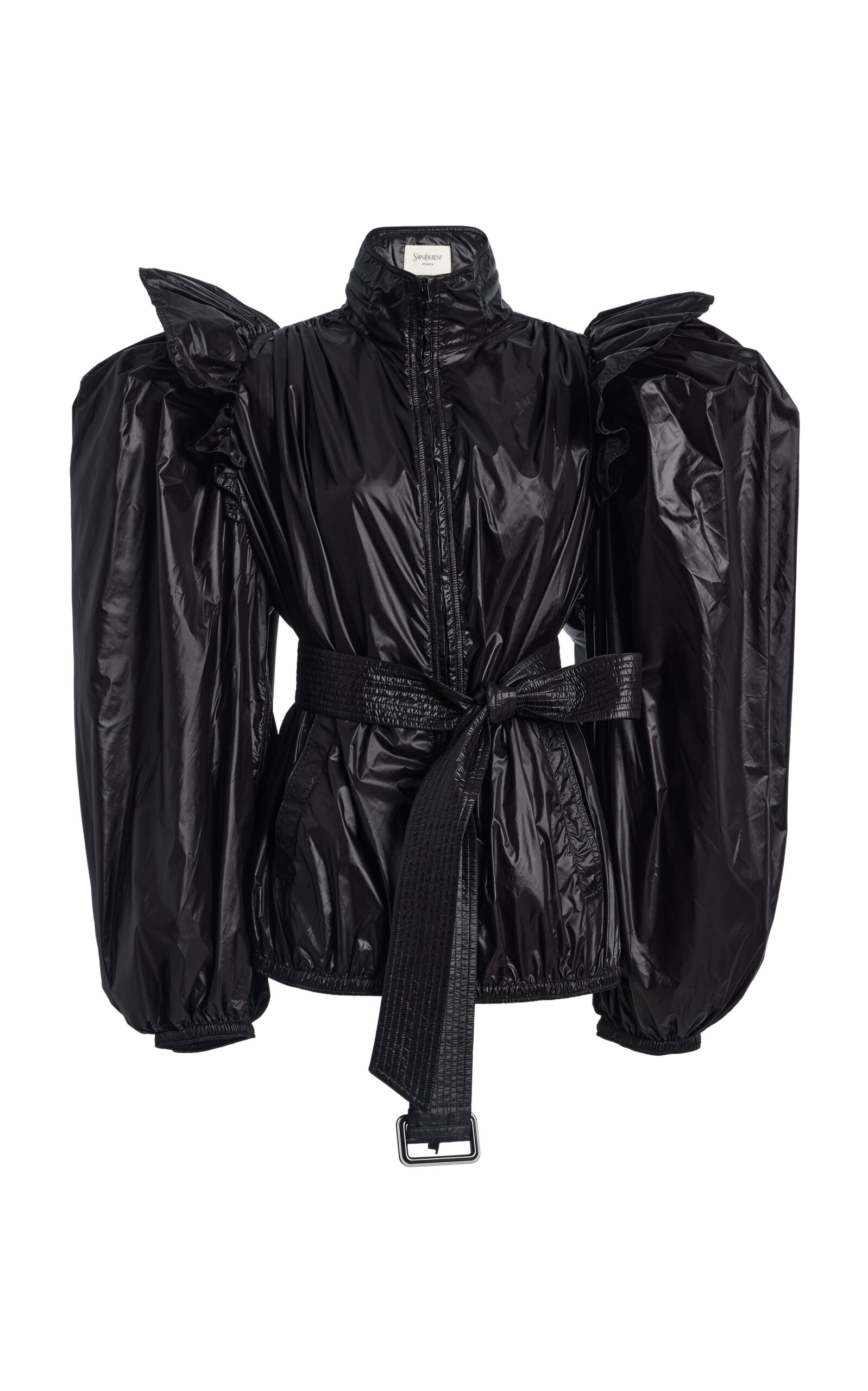 Saint Laurent Balloon-Sleeve Nylon Windbreaker