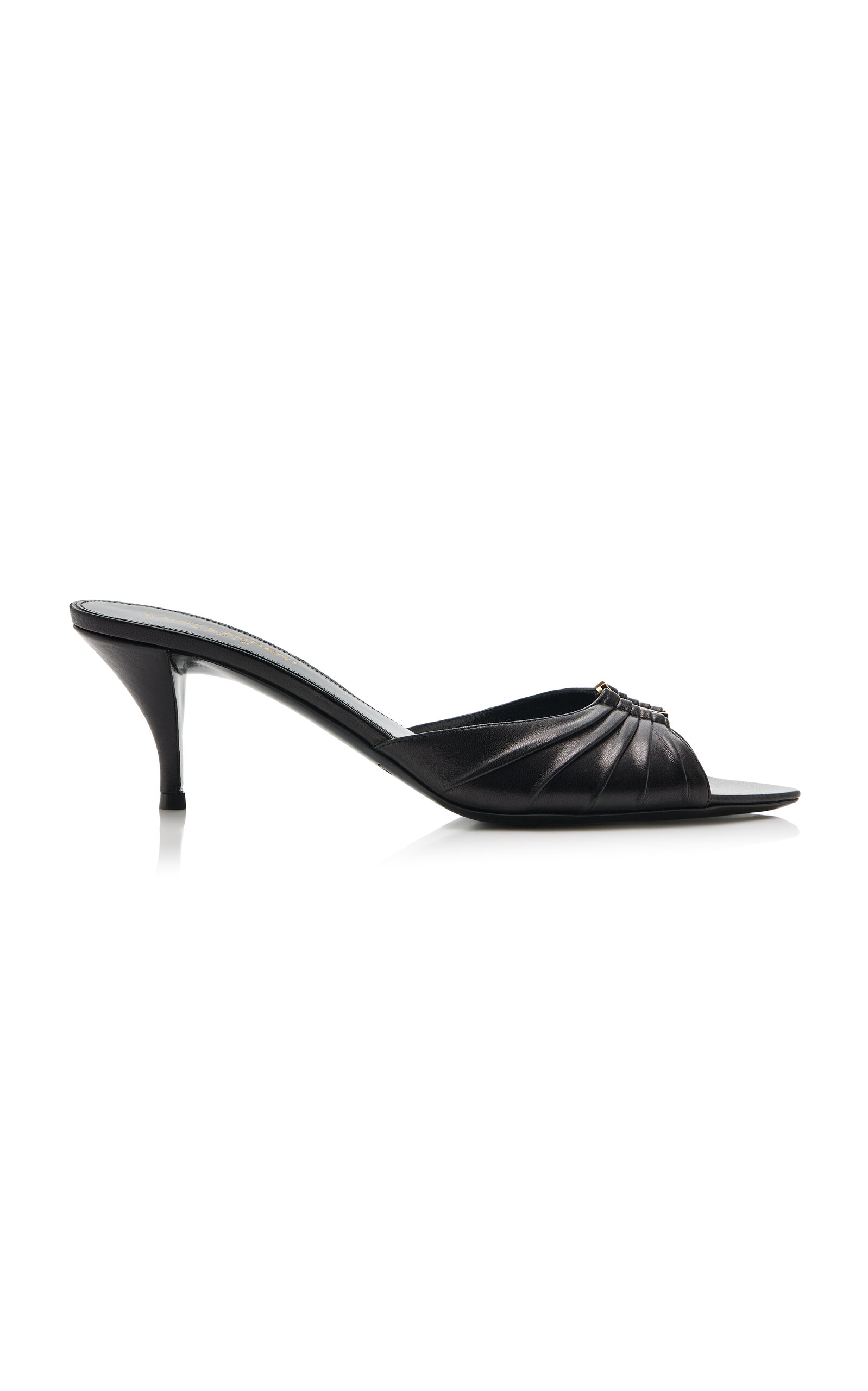 Saint Laurent Babylone Leather Mules - Moda Operandi