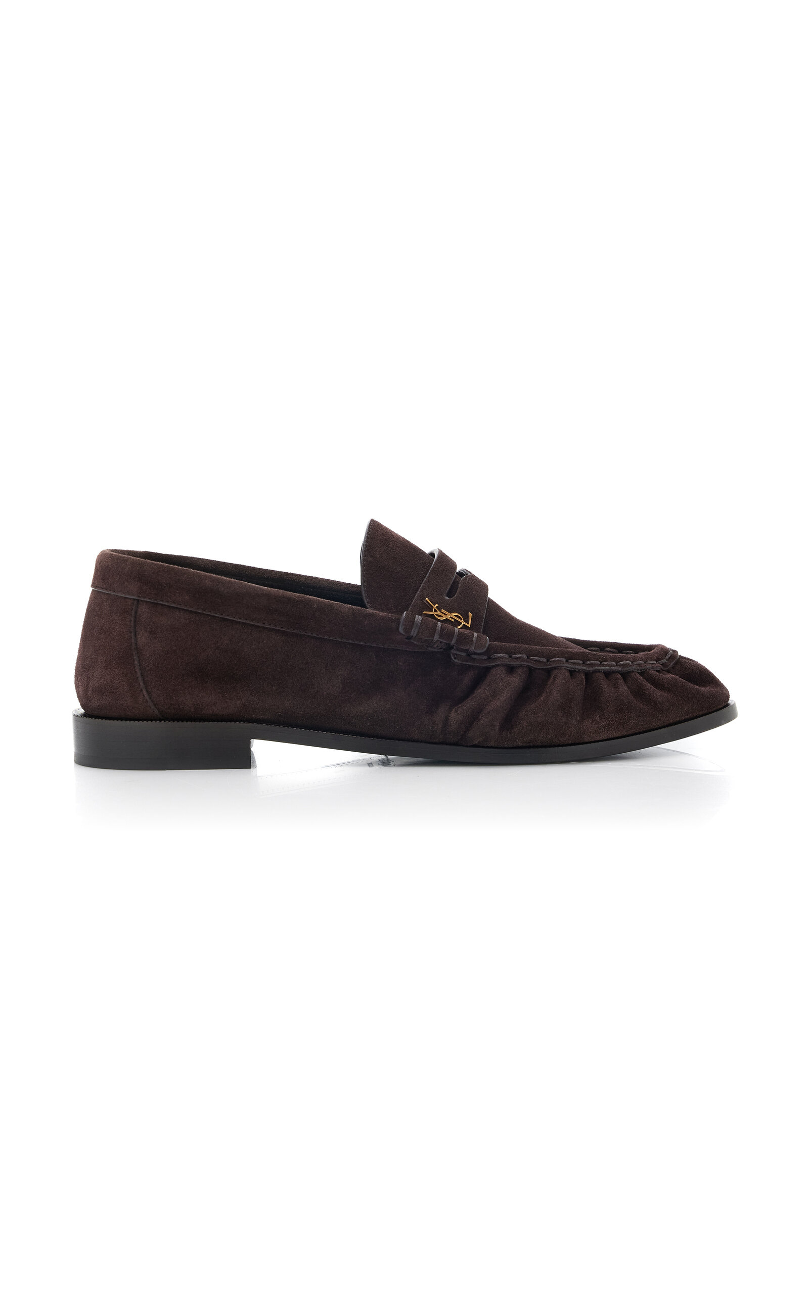 Saint Laurent - Suede Le Loafers - Brown - IT 38 - Moda Operandi