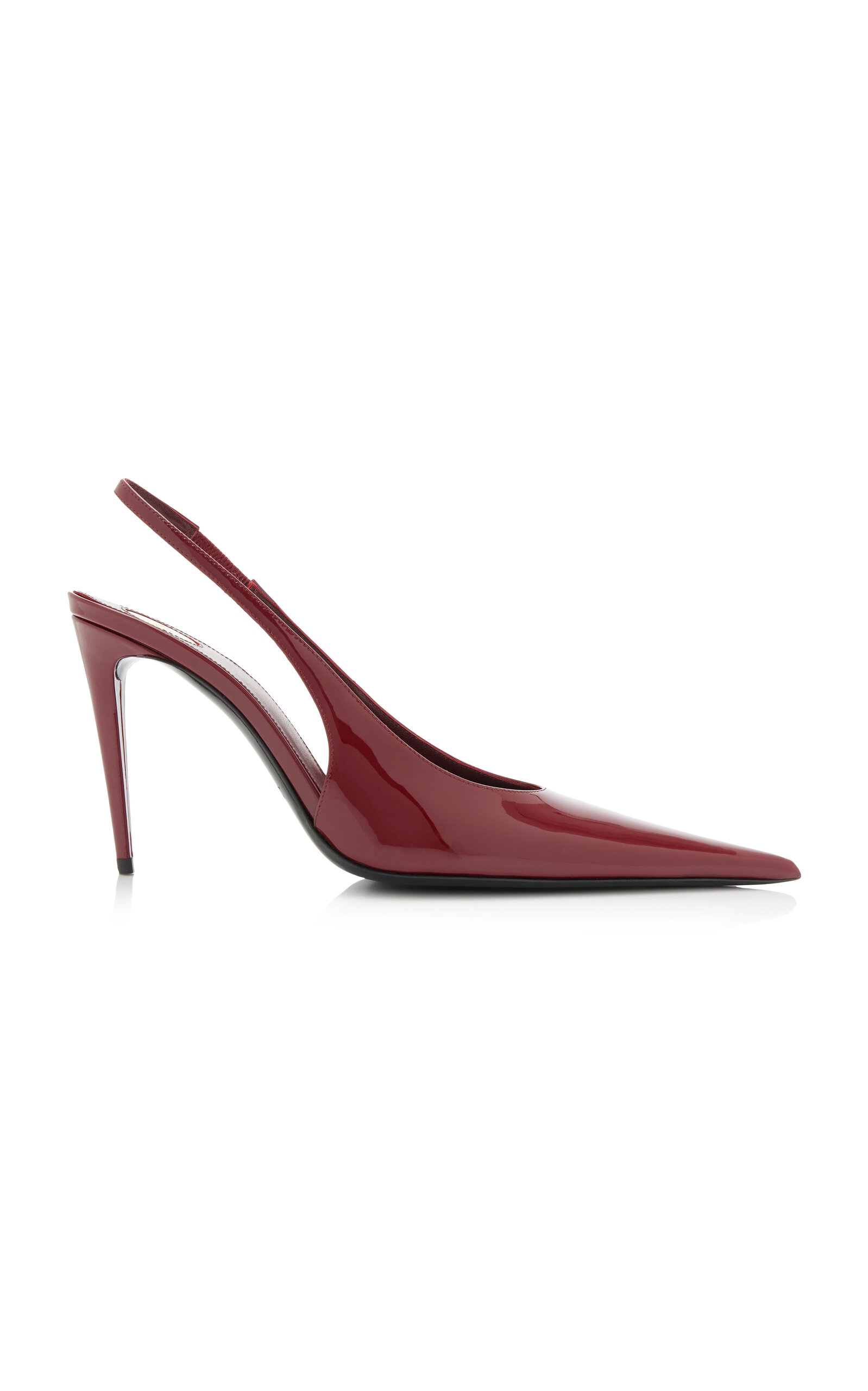 Saint Laurent Guermantes Patent Leather Slingback Pumps