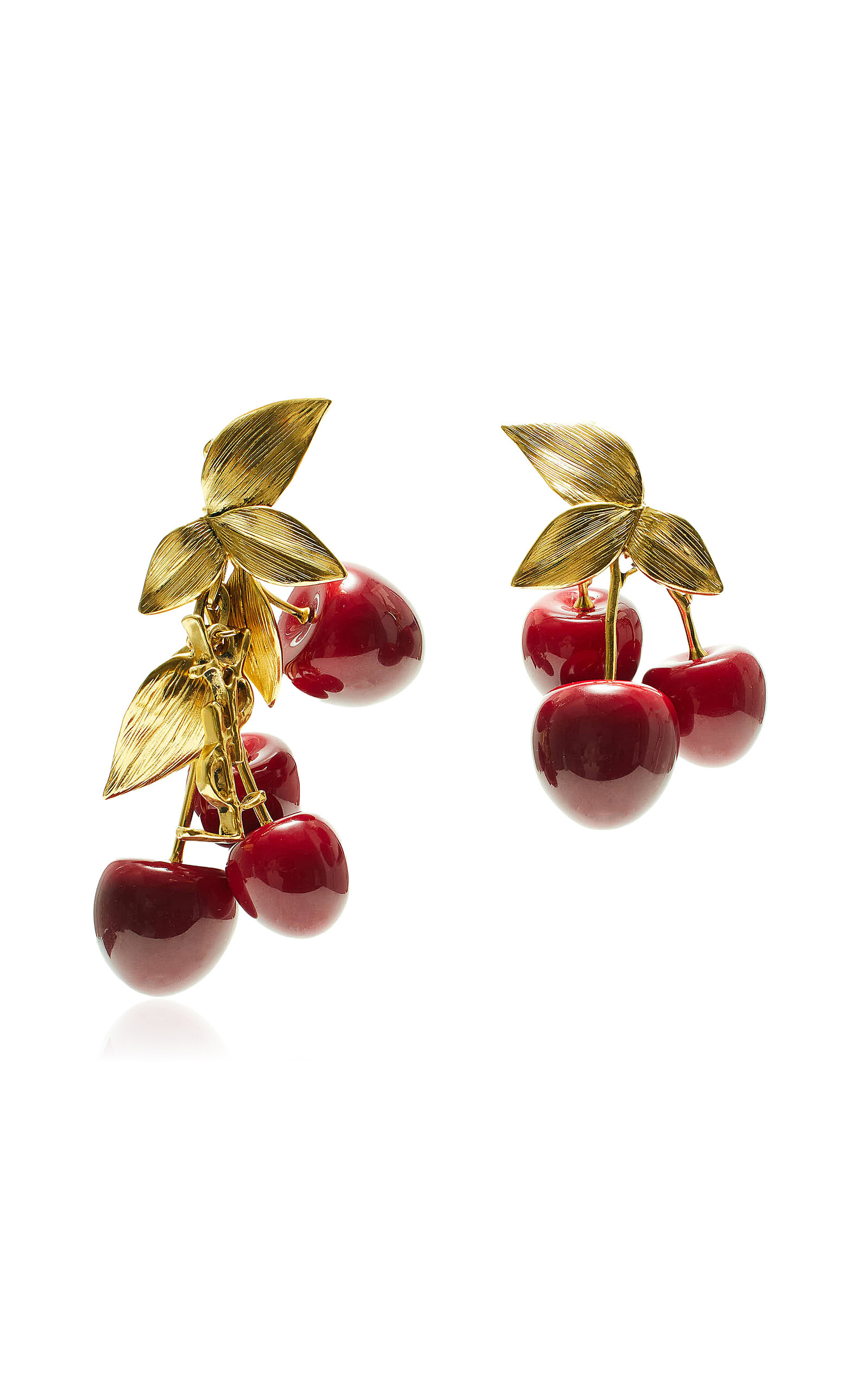Saint Laurent - Cassandre Cherry Clip-On Earrings - Red - OS - Moda Operandi - Gifts For Her