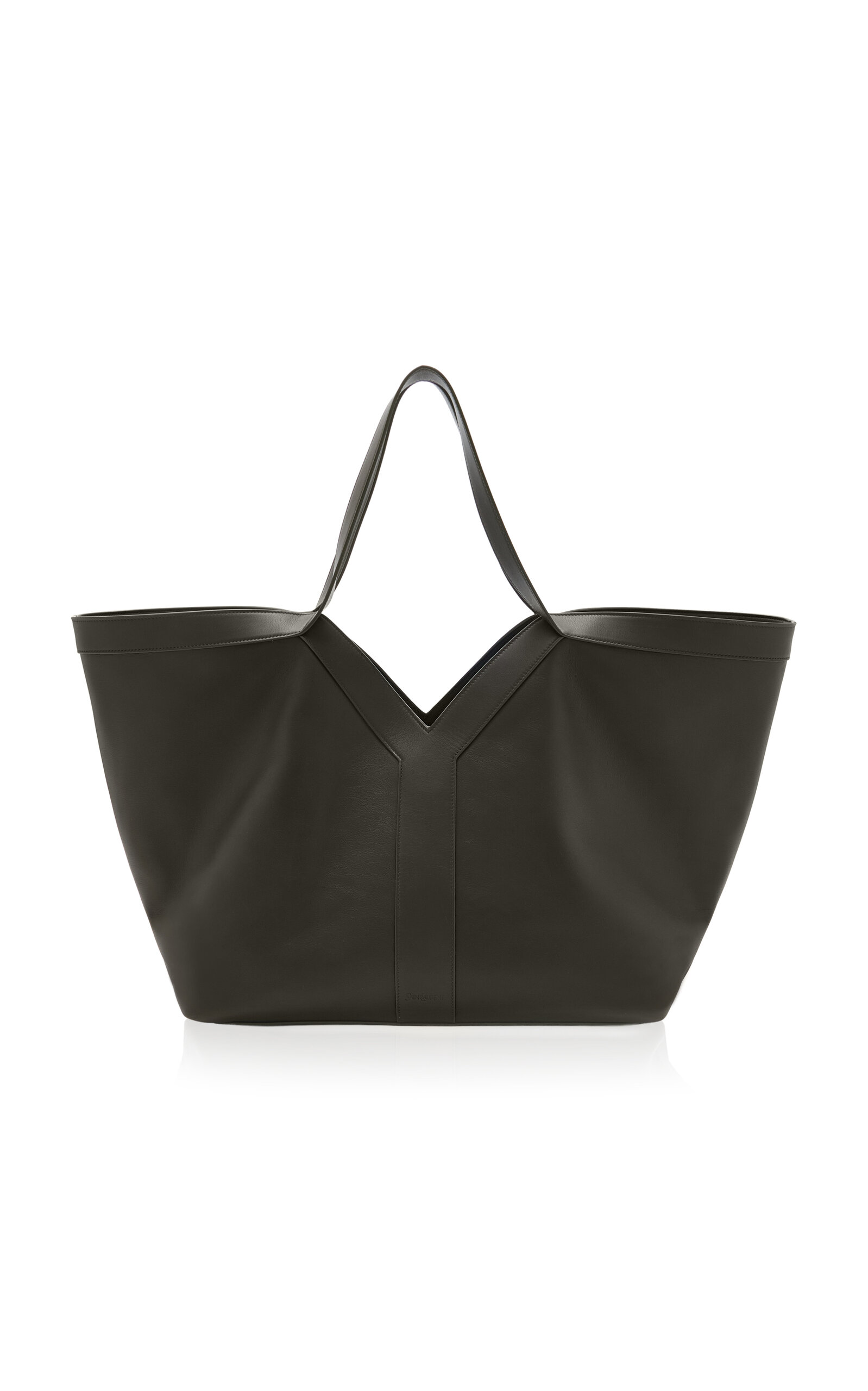 Saint Laurent - Large Y Leather Tote Bag - Brown - OS - Moda Operandi