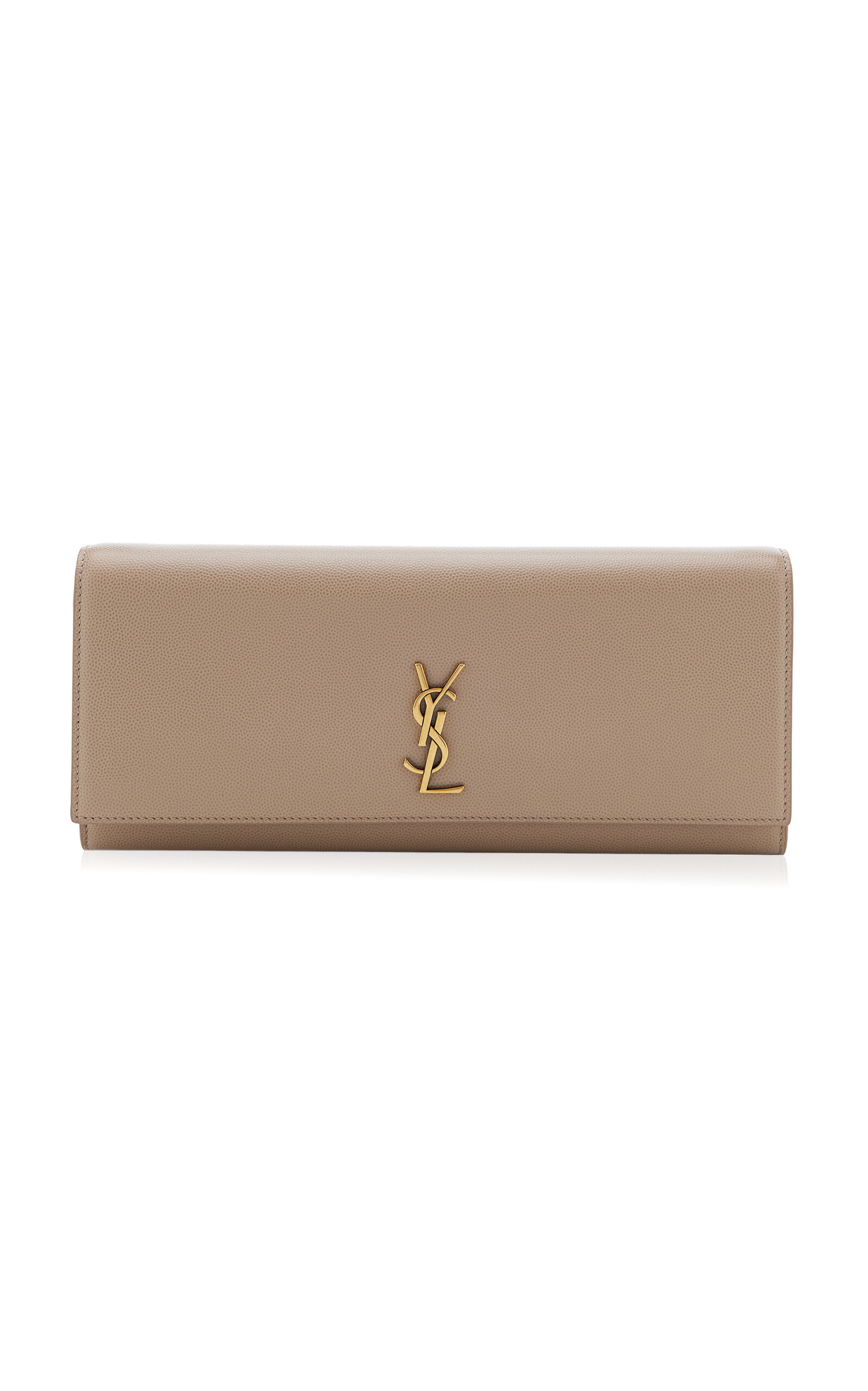 Saint Laurent Kate Grain de Poudre Leather Clutch