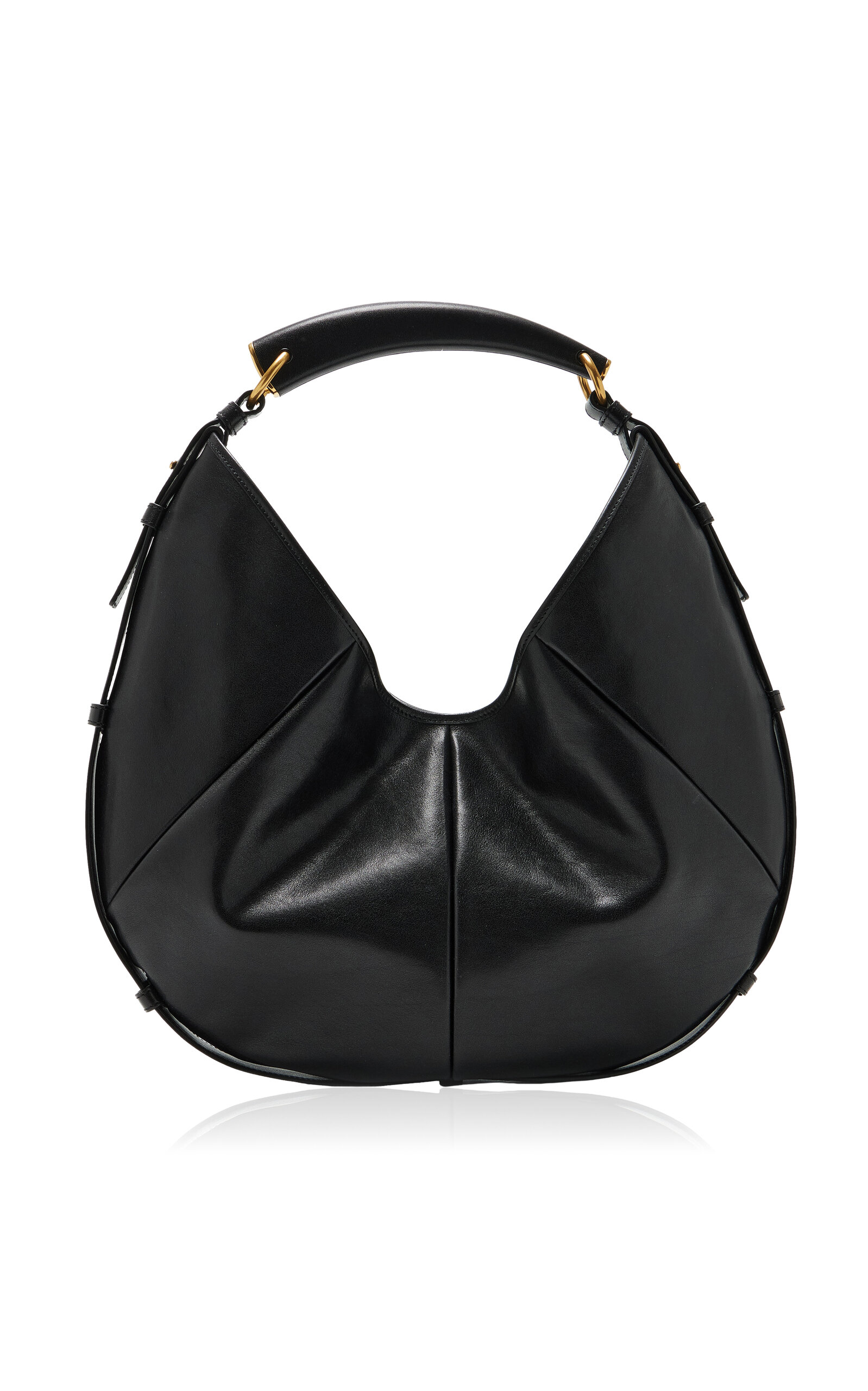Saint Laurent Mombasa Medium Leather Hobo Bag - Moda Operandi