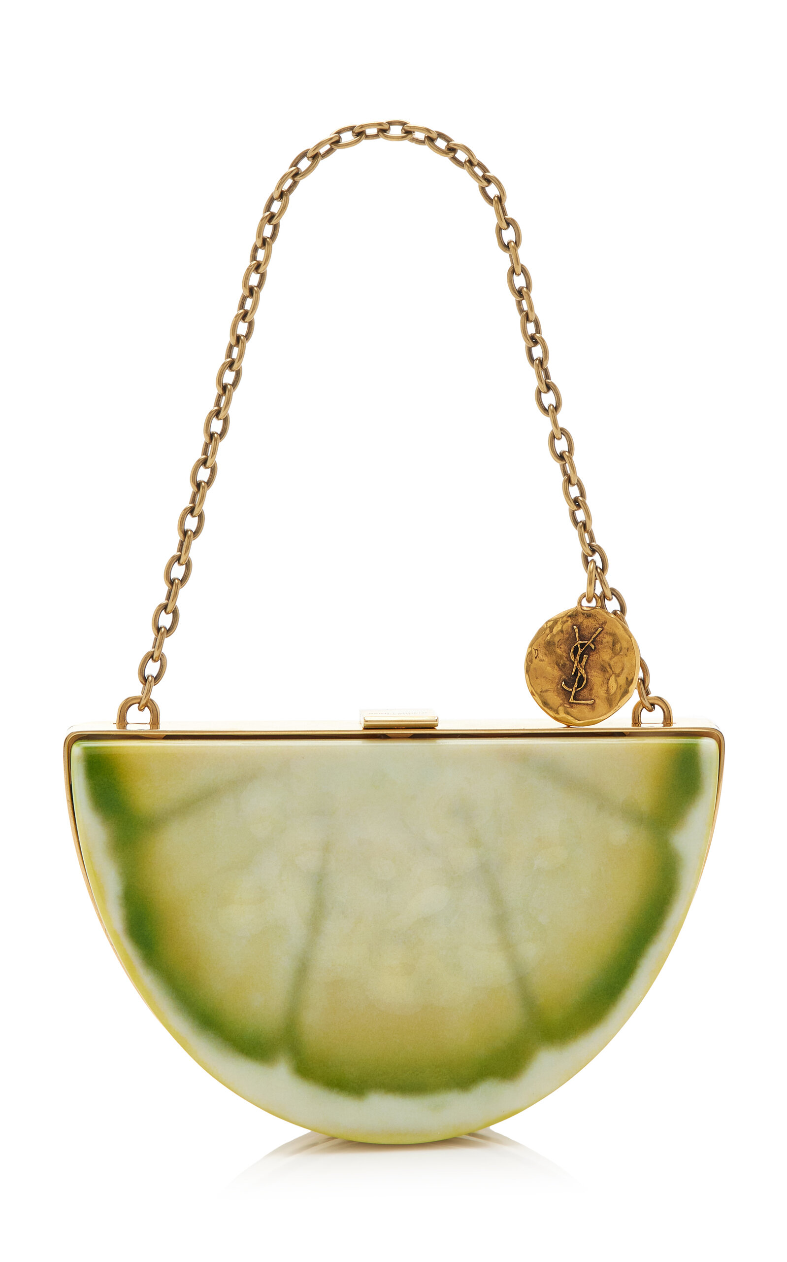 Saint Laurent Mini Lemon Resin Minaudière