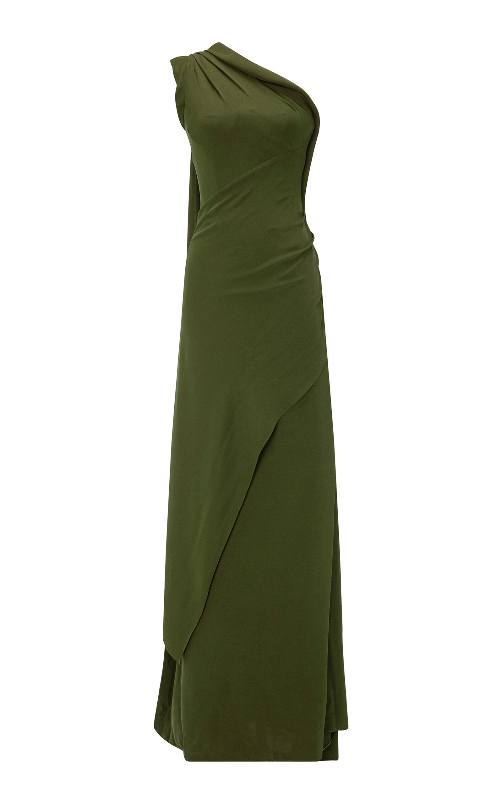 Marmar Halim Scarf-Detailed Crepe Gown