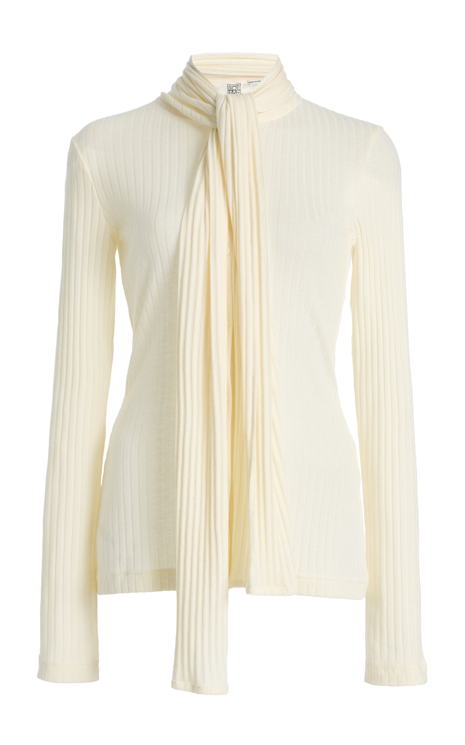 Toteme Bow Ribbed Knit Top - Moda Operandi