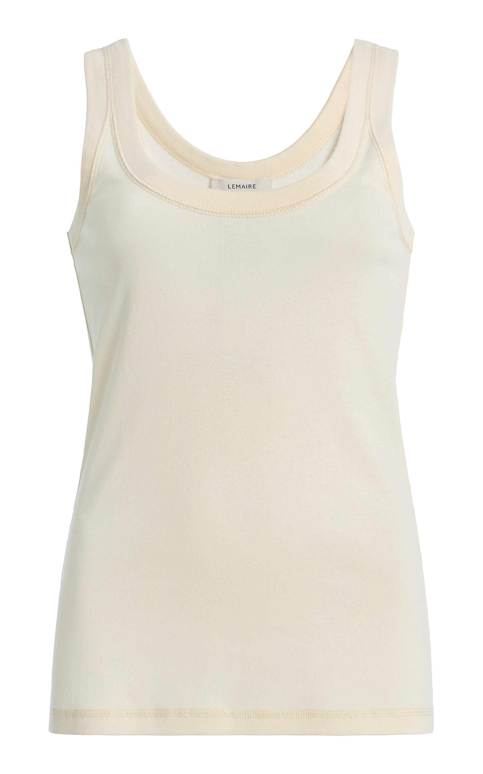 Lemaire - Ribbed Cotton Tank Top - White - XS - Moda Operandi