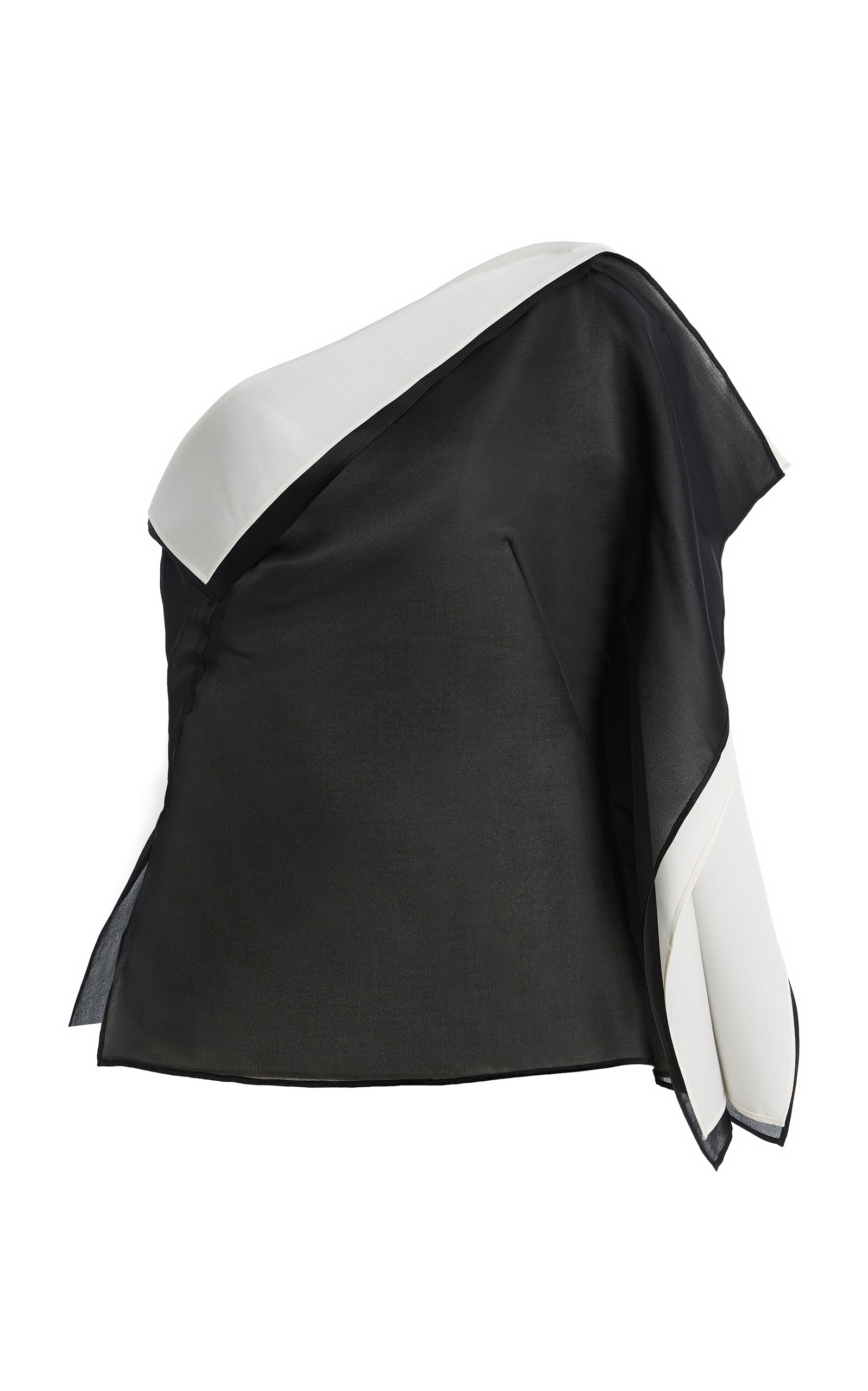 Róhe - Sculptural Double-Layered Silk Organza Top - Black - EU 36 - Moda Operandi