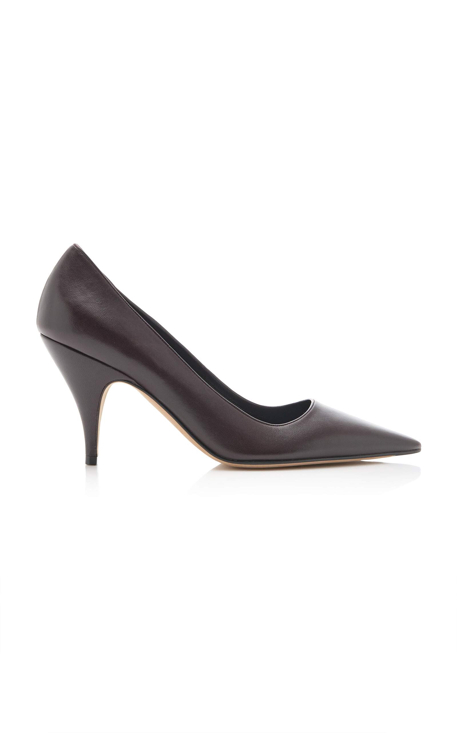 The Row Liisa Three Leather Pumps In Purple