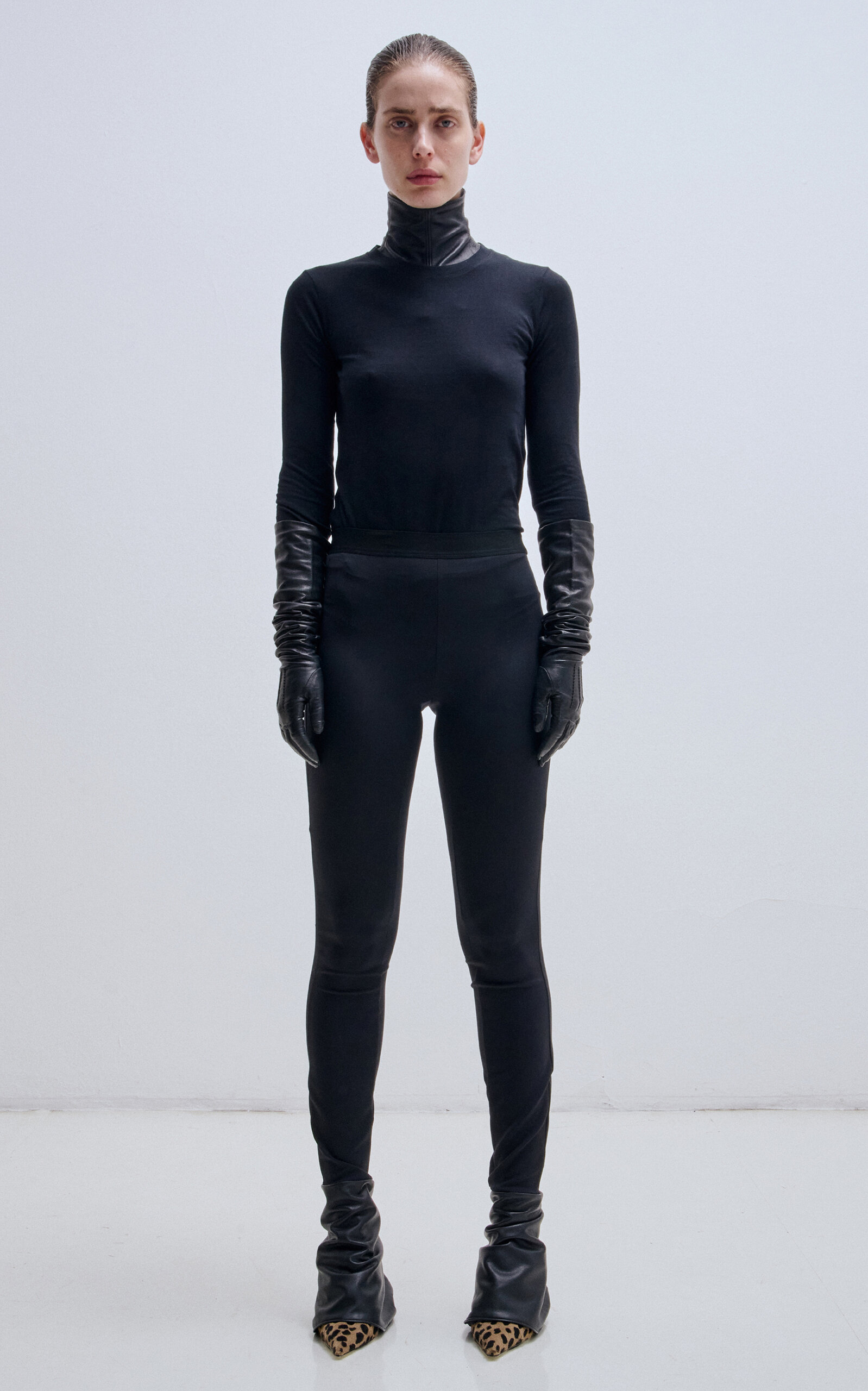 DARKPARK Zoe Leather Cuff Leggings - Women's Clothing