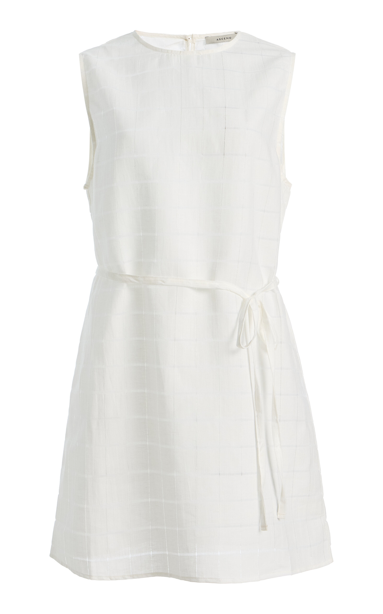 Asceno The Sintra Linen-Cotton Mini Dress