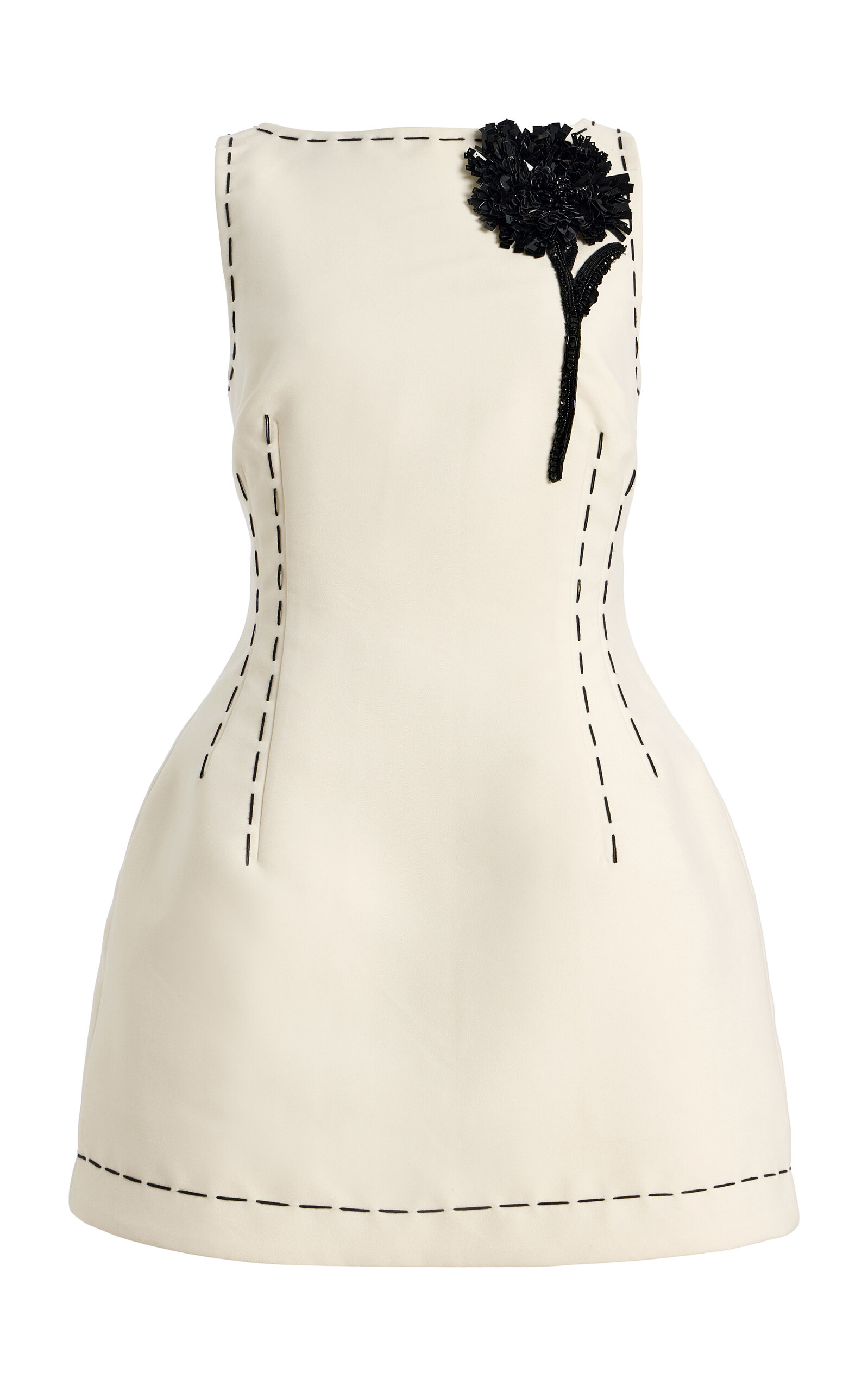 Leo Lin Exclusive Ali Appliquéd Twill Mini Dress