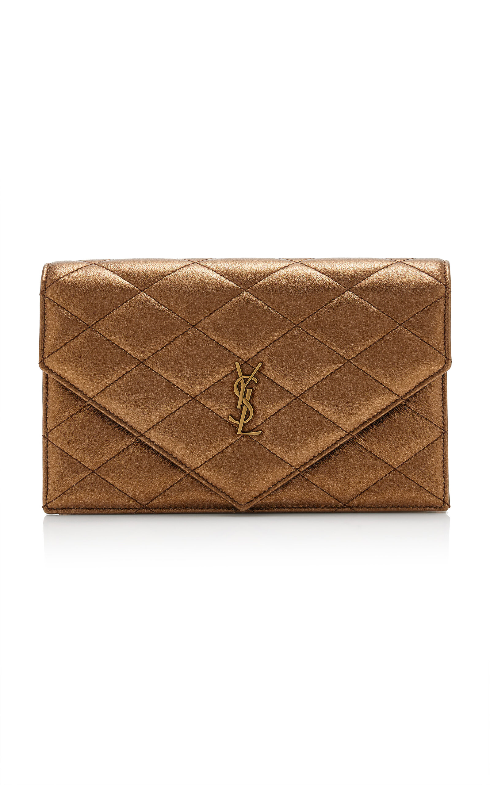 Saint Laurent Leather Chain Wallet - Moda Operandi