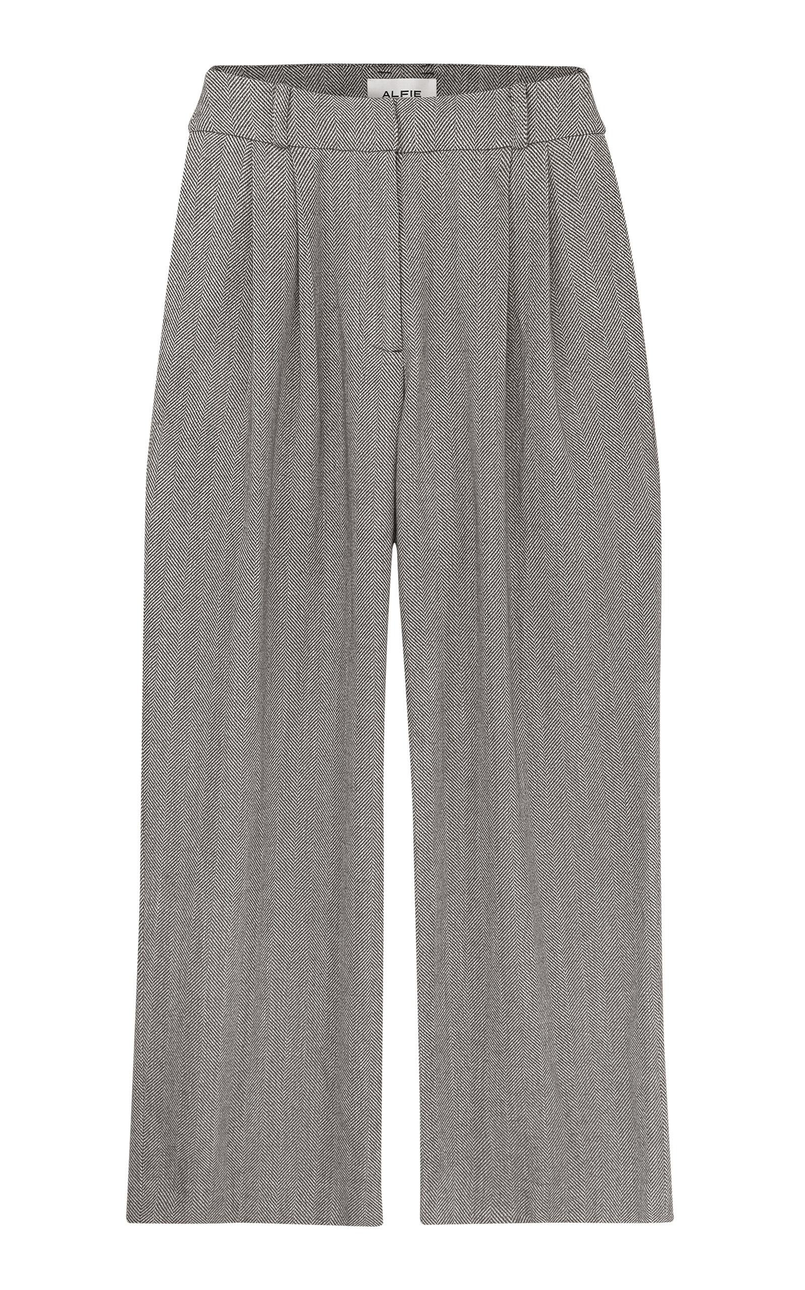 Alfie Tailored Chevron Cotton Pants