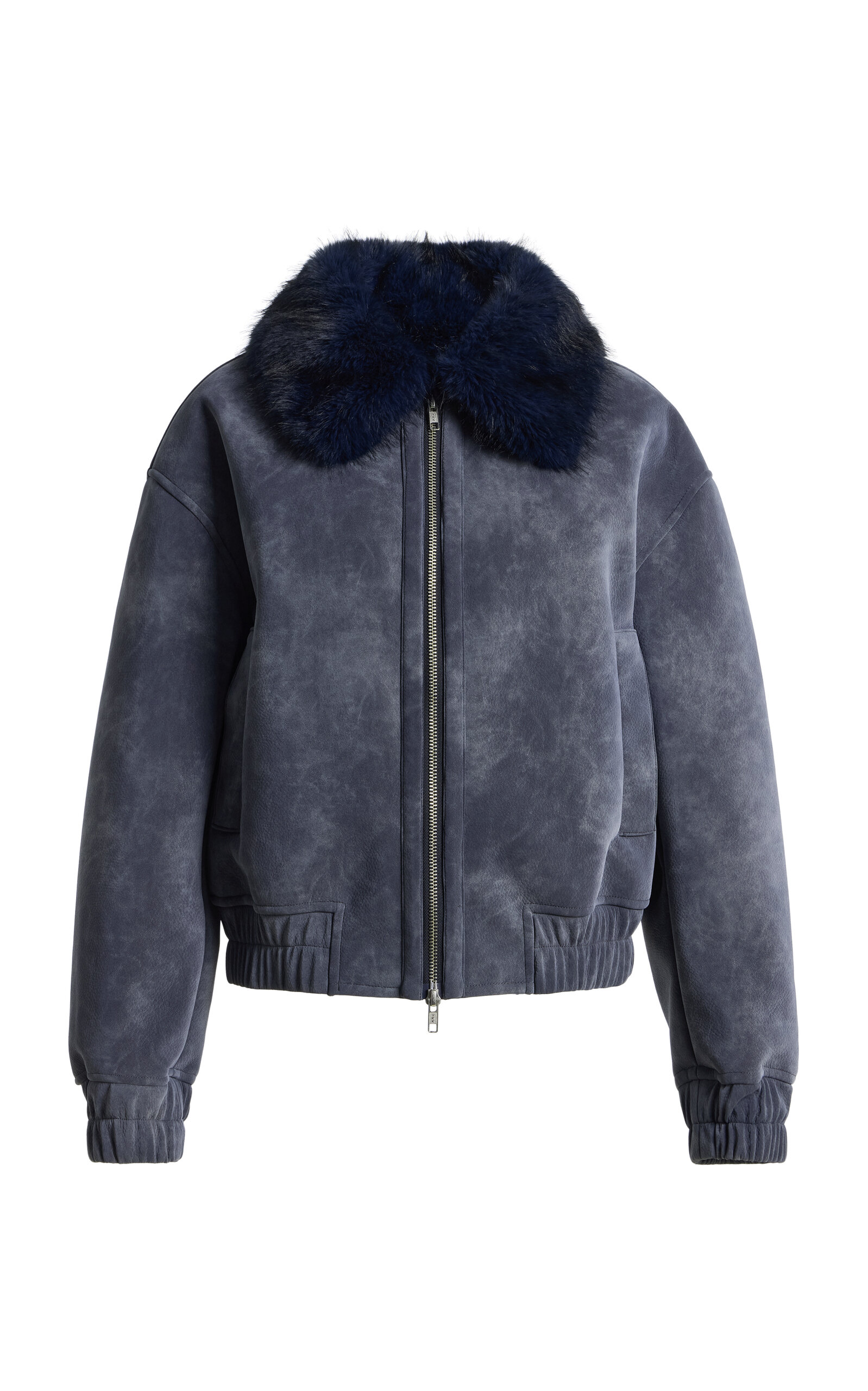 Stand Studio Emberly Faux Shearling Jacket In Blue