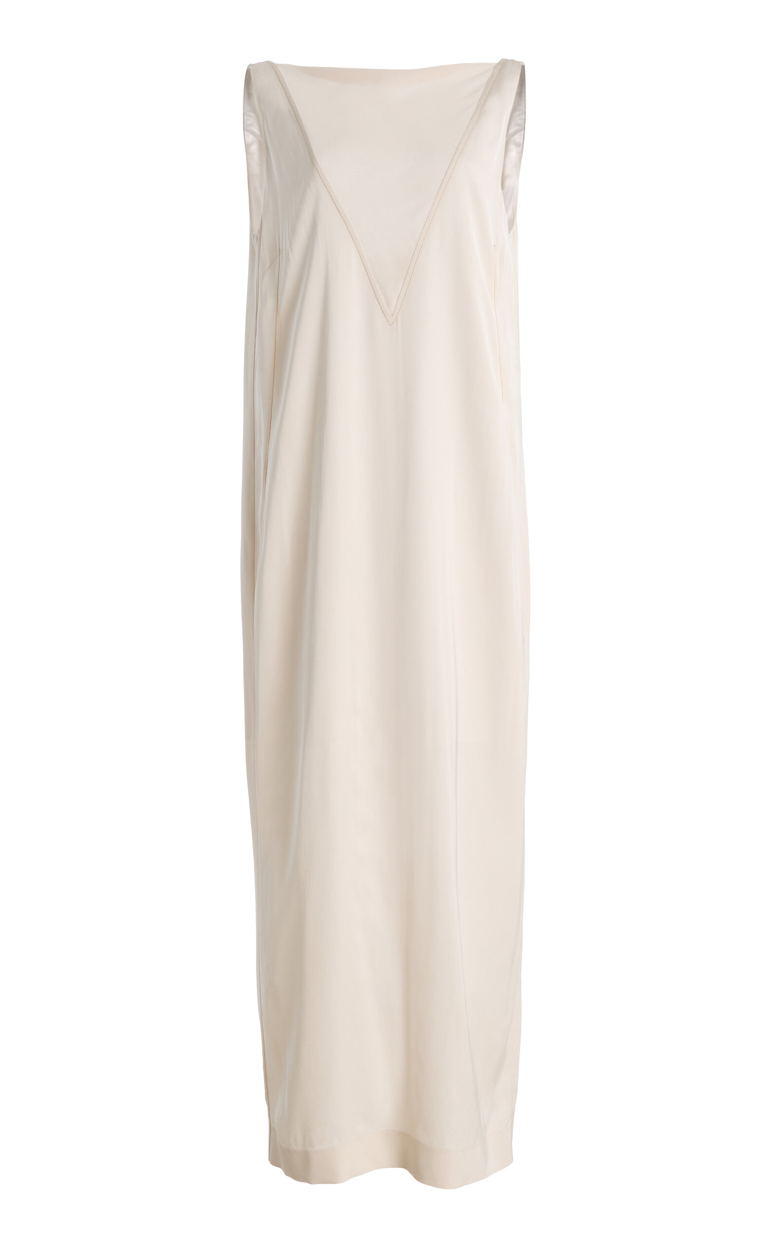 House Of Dagmar Satin Maxi Dress In White