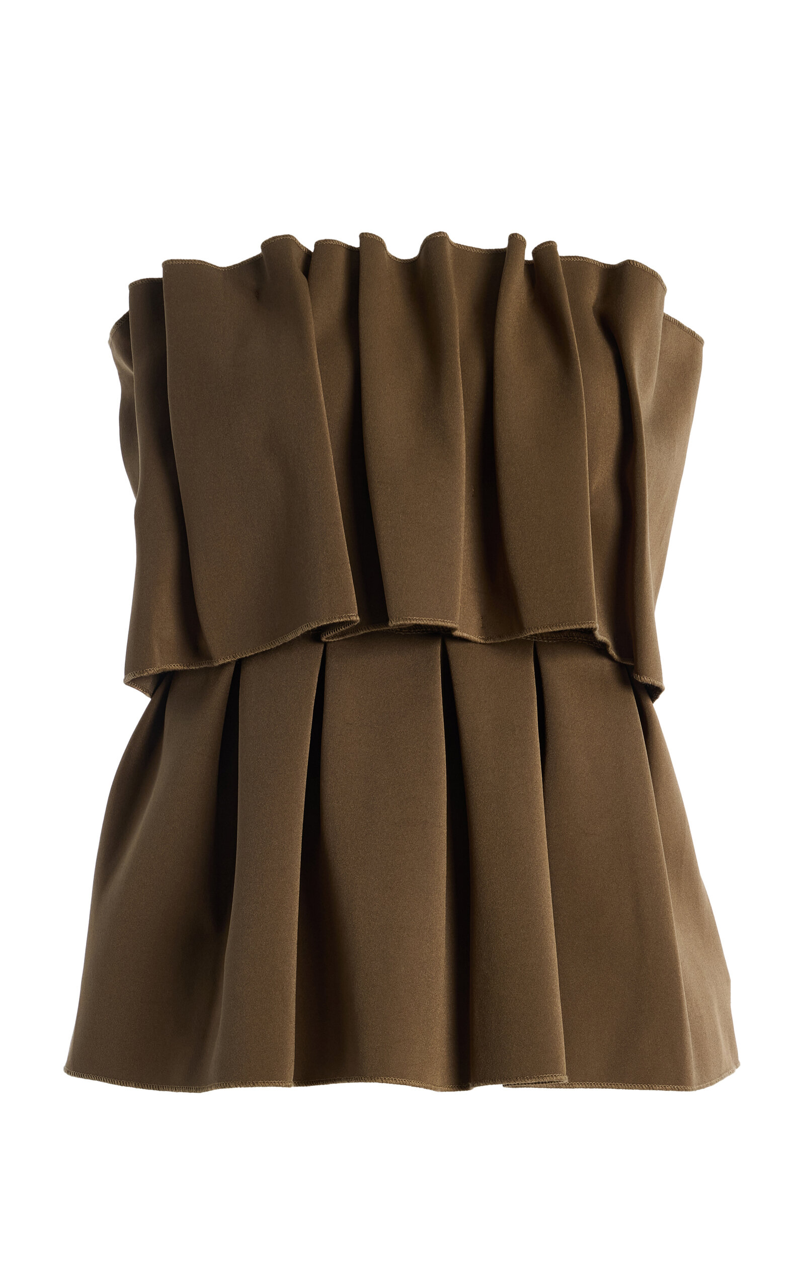 House of Dagmar Ruffled Strapless Top