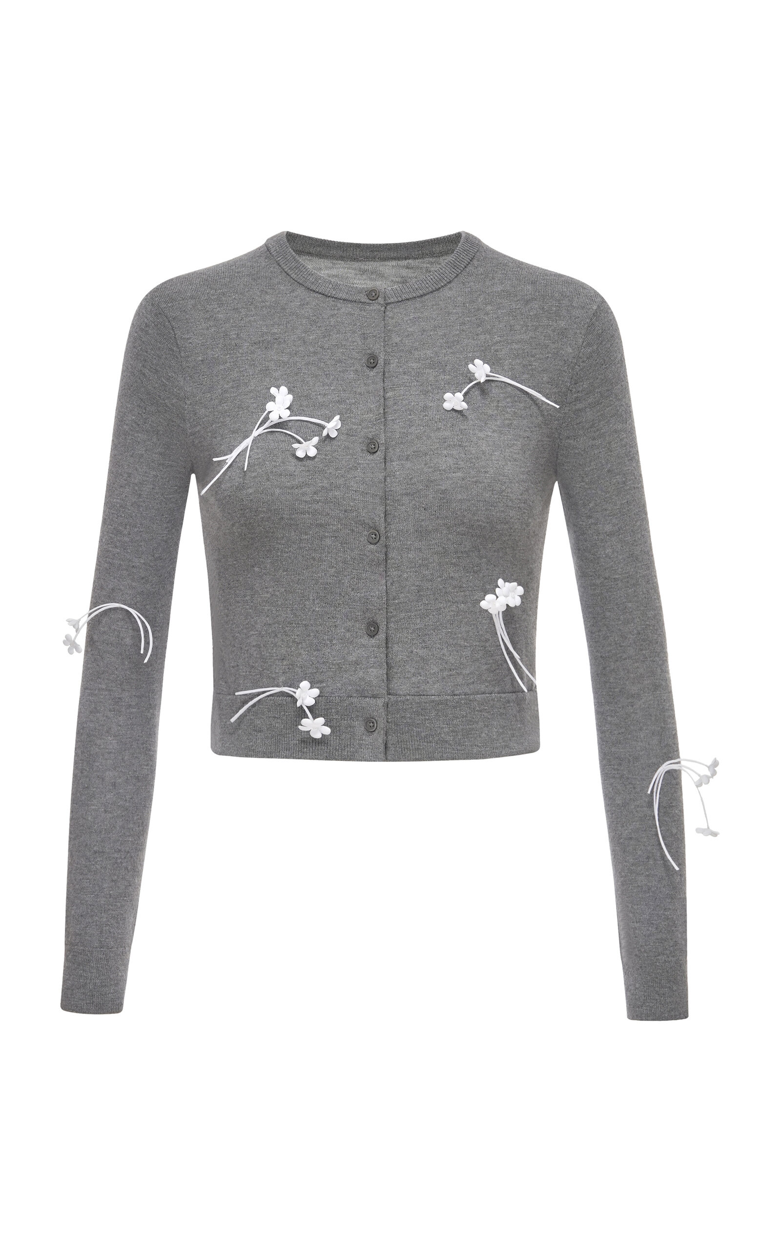 MONTSAND 3D Floral Cotton-Modal Cardigan | Thumbnail 2