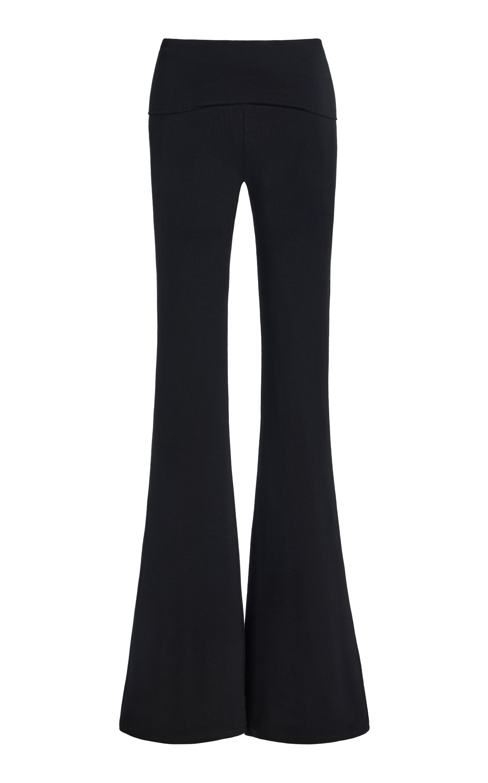 Éterne Foldover Jersey Flared Pants - Women's Clothing