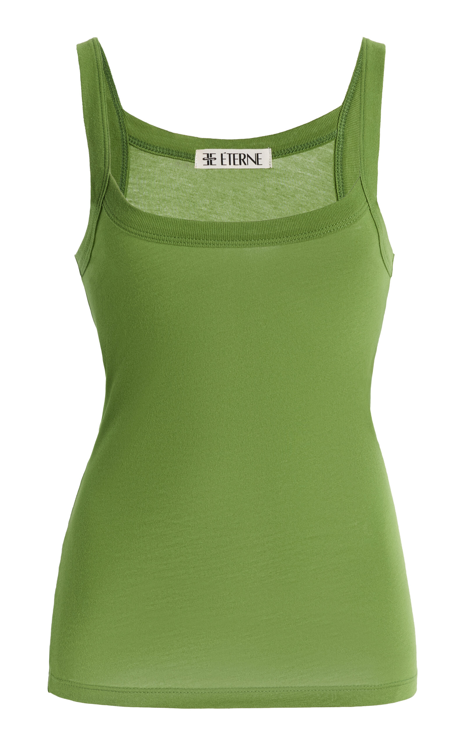 Éterne Duke Cotton-modal Tank Top In Green