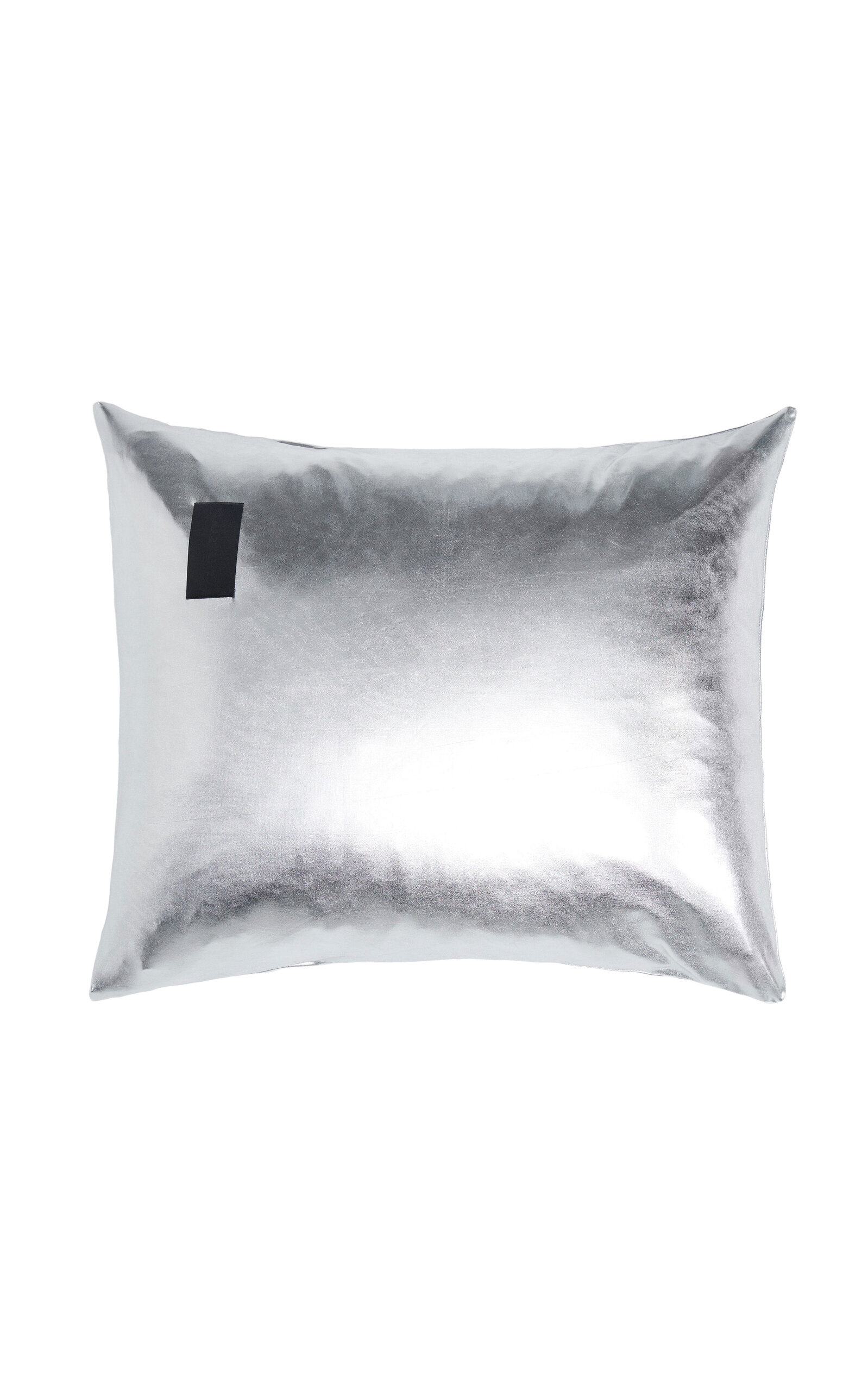 Magniberg Nude Standard Metallic Jersey Pillow Case In Silver
