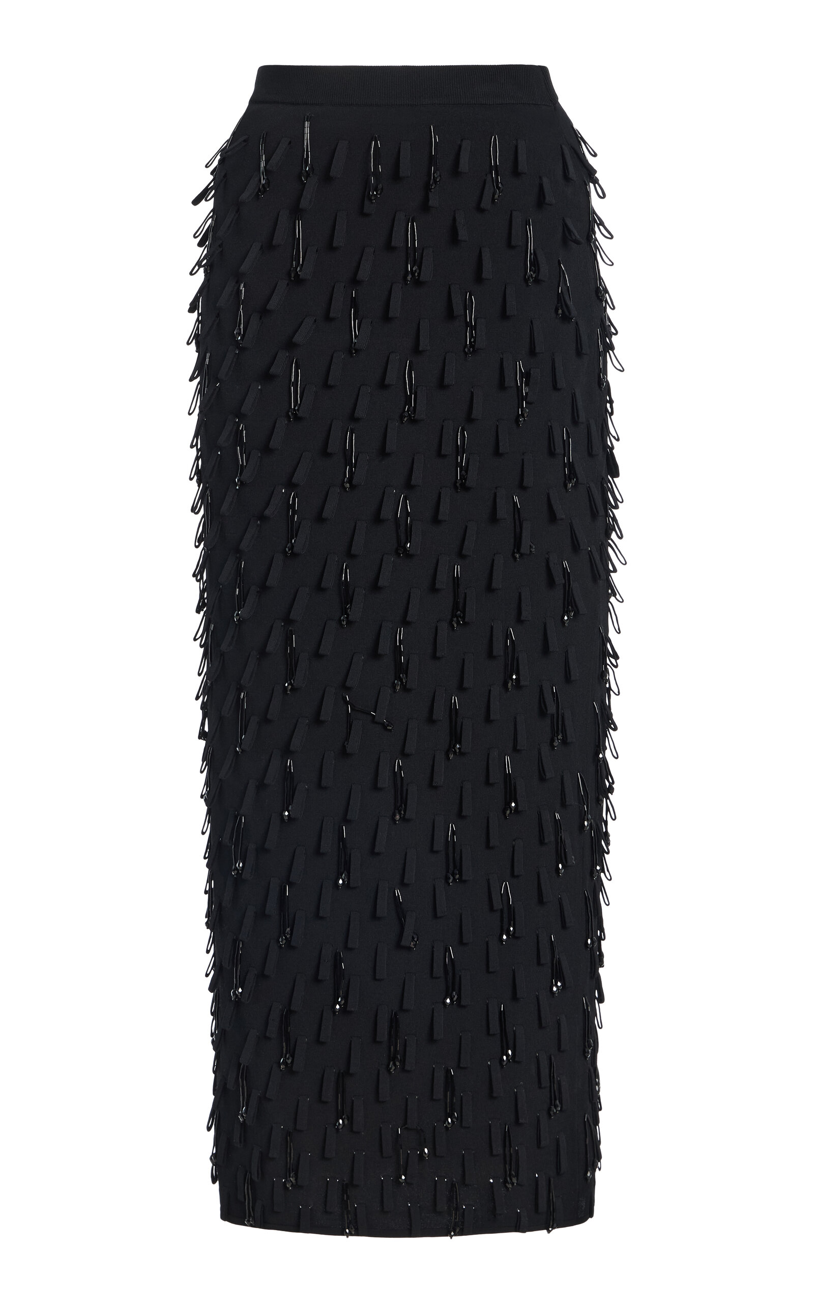 SIMKHAI Bree Bead-Embellished Knit Midi Skirt - Moda Operandi