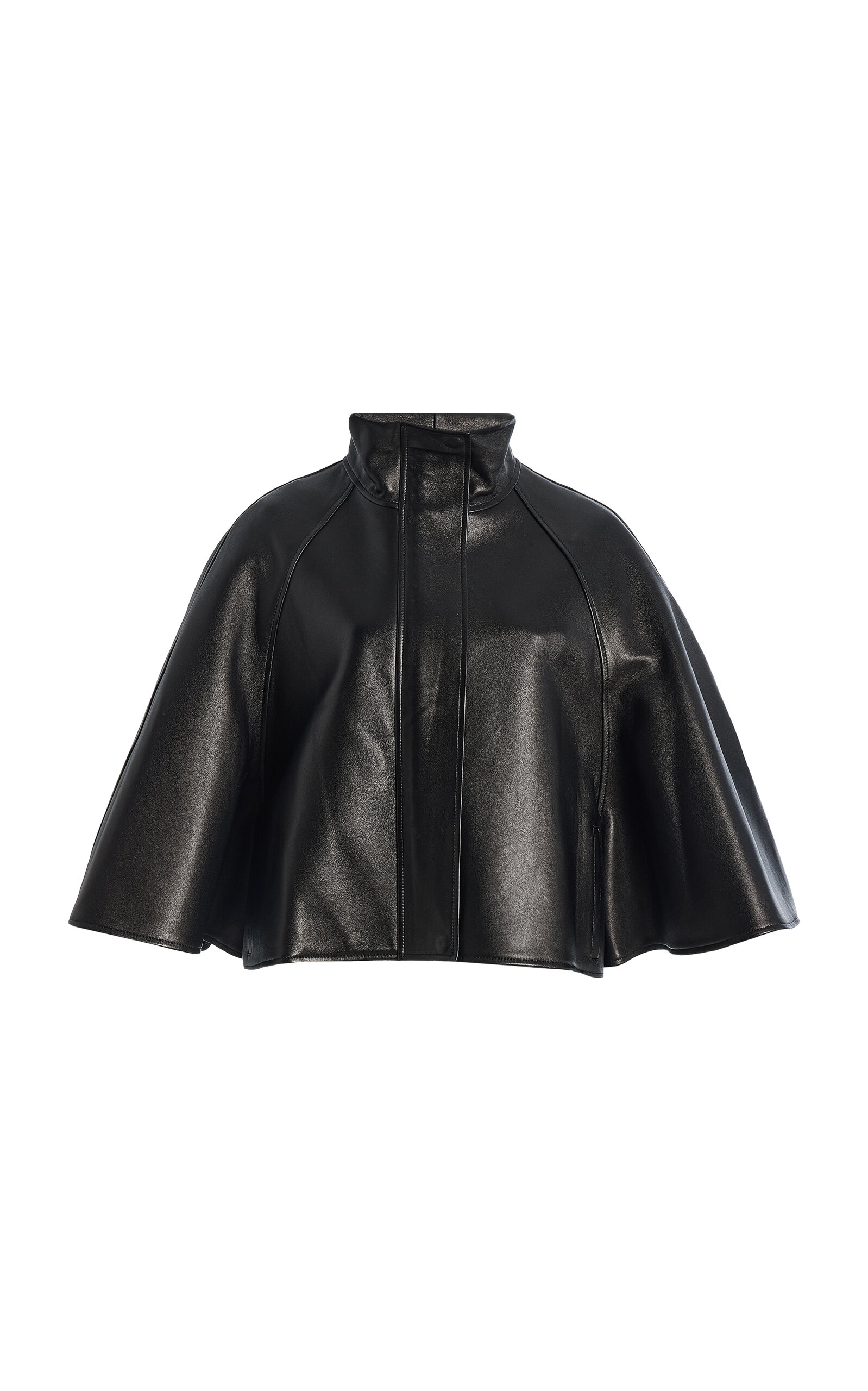 SIMKHAI Orvik Leather Cape Jacket - Moda Operandi