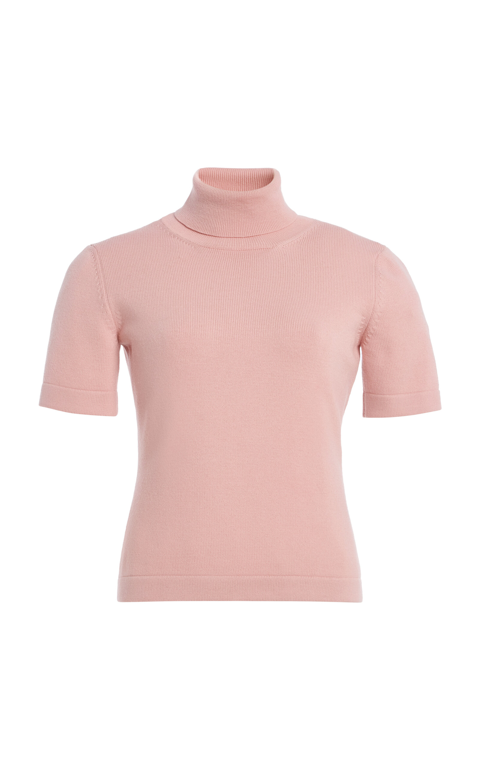 Oscar de la Renta - Turtleneck Wool Top - Pink - M - Moda Operandi