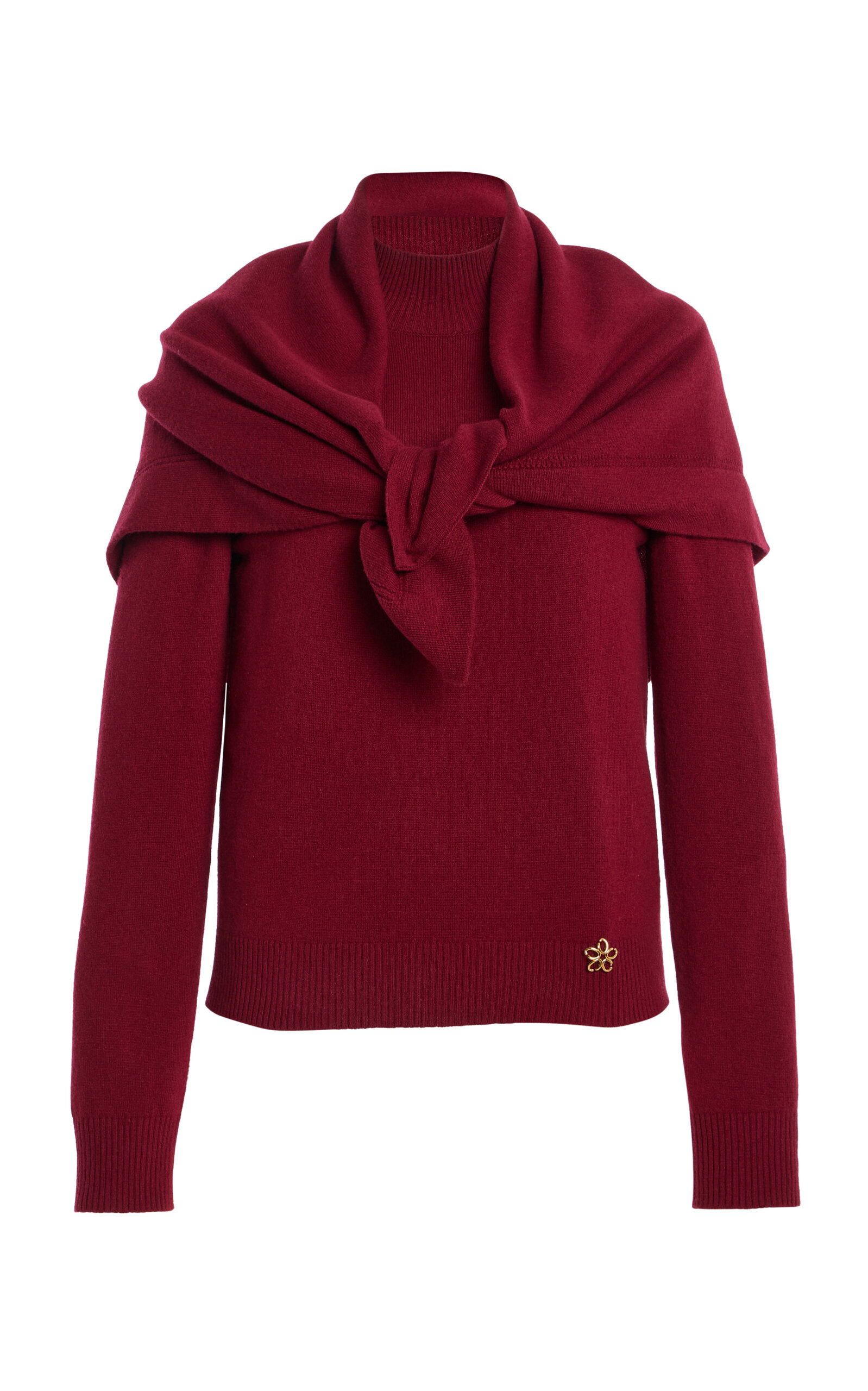 Oscar de la Renta - Combo Cashmere Sweater - Red - XS - Moda Operandi
