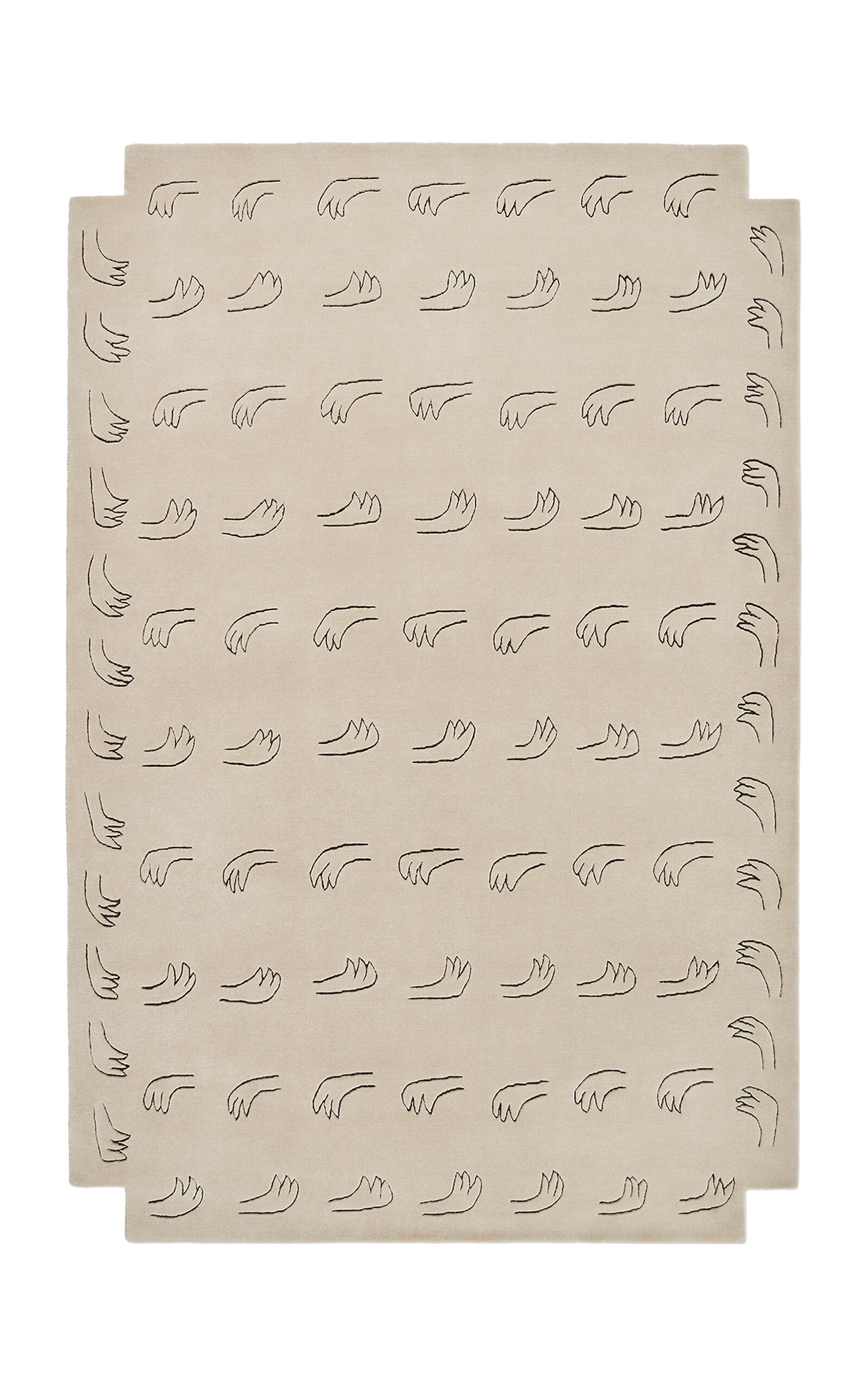 Nordic Knots All Hands 6'x9' Wool Rug In Brown