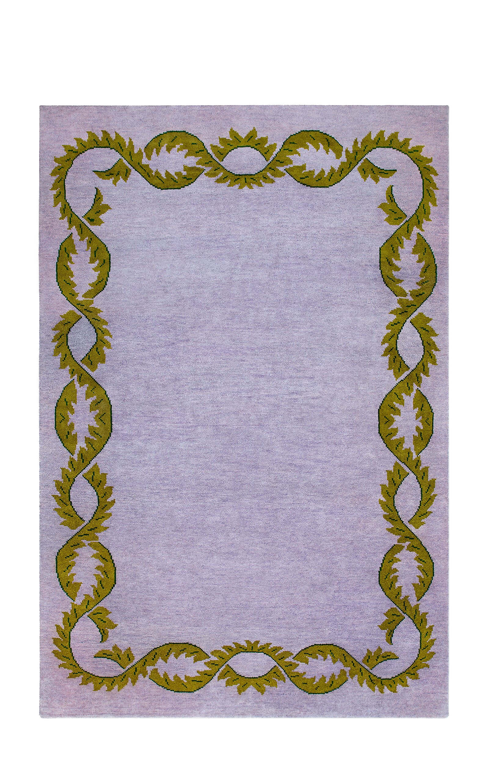 Nordic Knots Climbing Vine 8'x10' Wool Rug In Purple