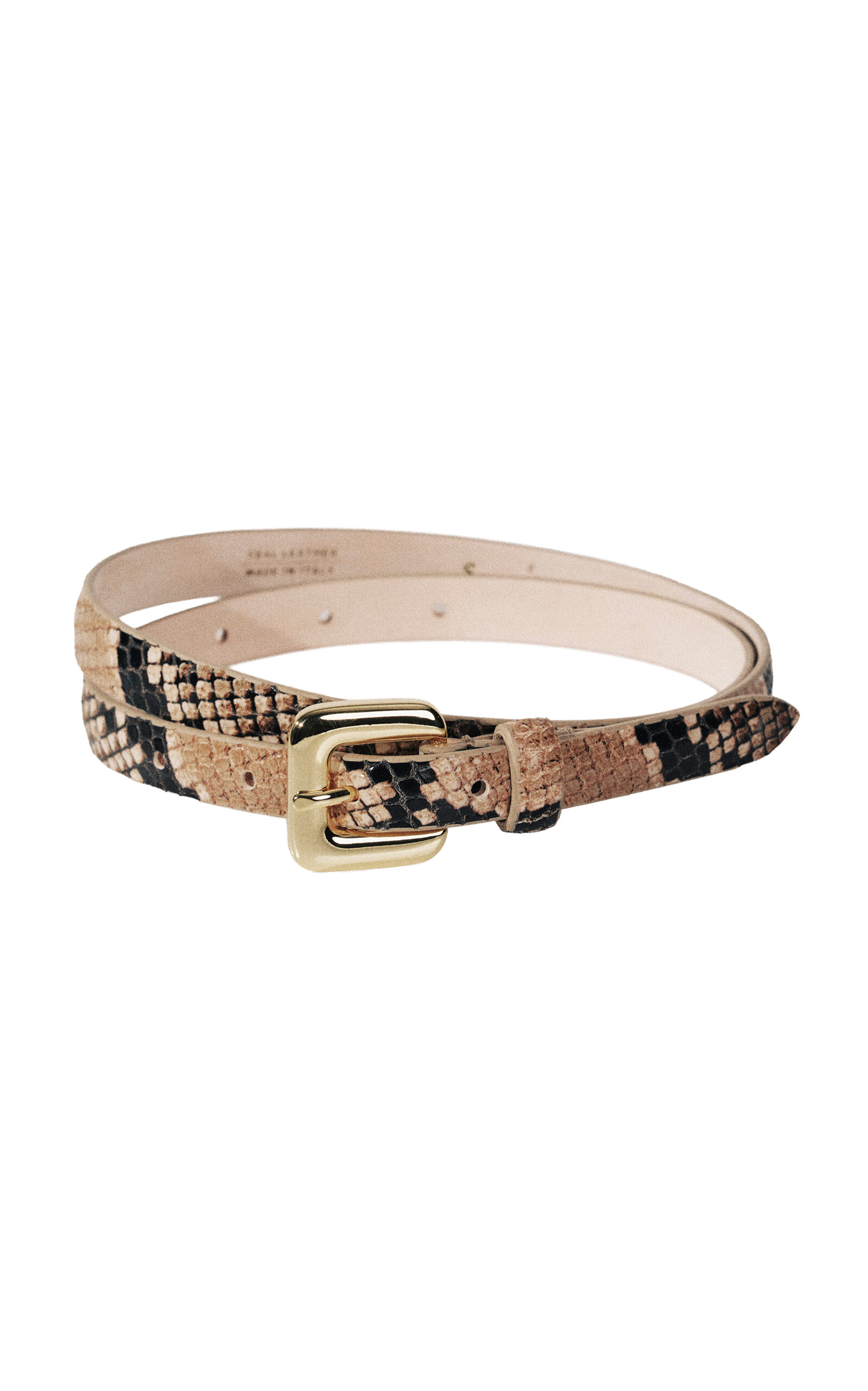 Dehanche Déhanche Mara Snakeskin-printed Leather Belt In Animal