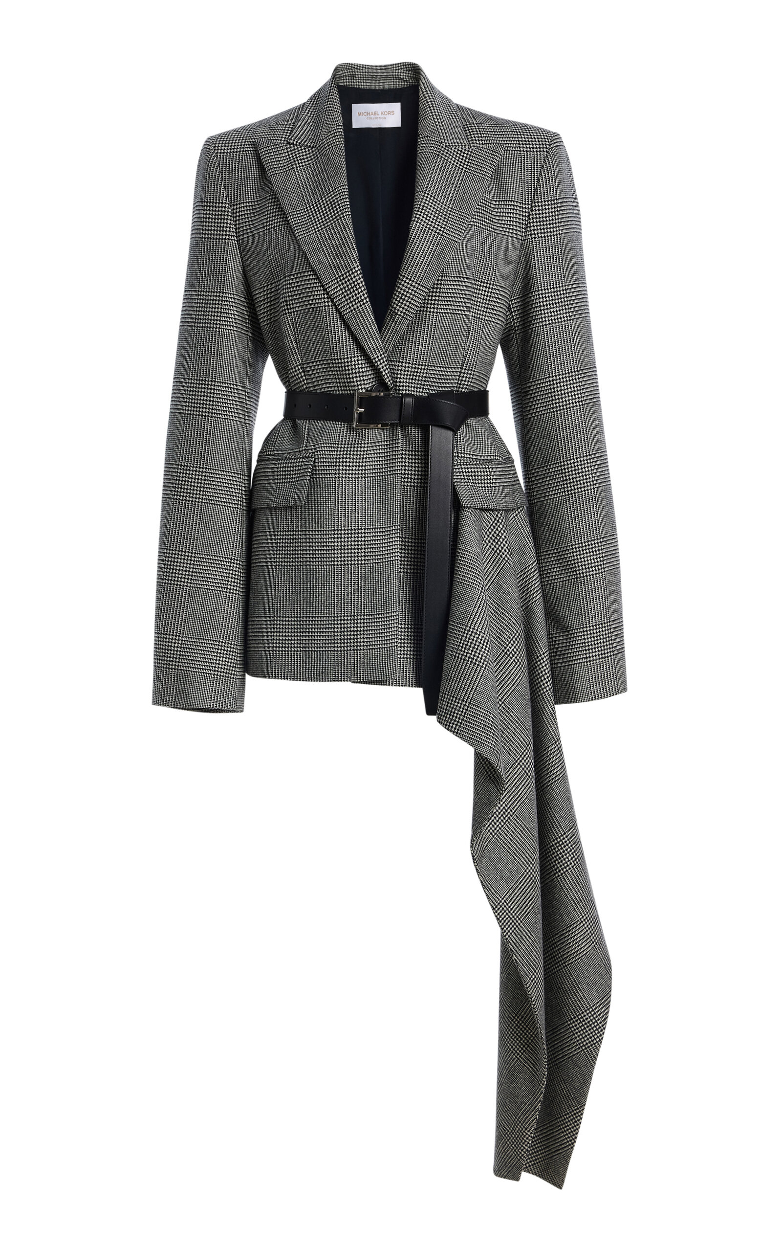 Michael Kors Collection Glen Plaid Wool Cashmere Flannel Blazer - Moda Operandi