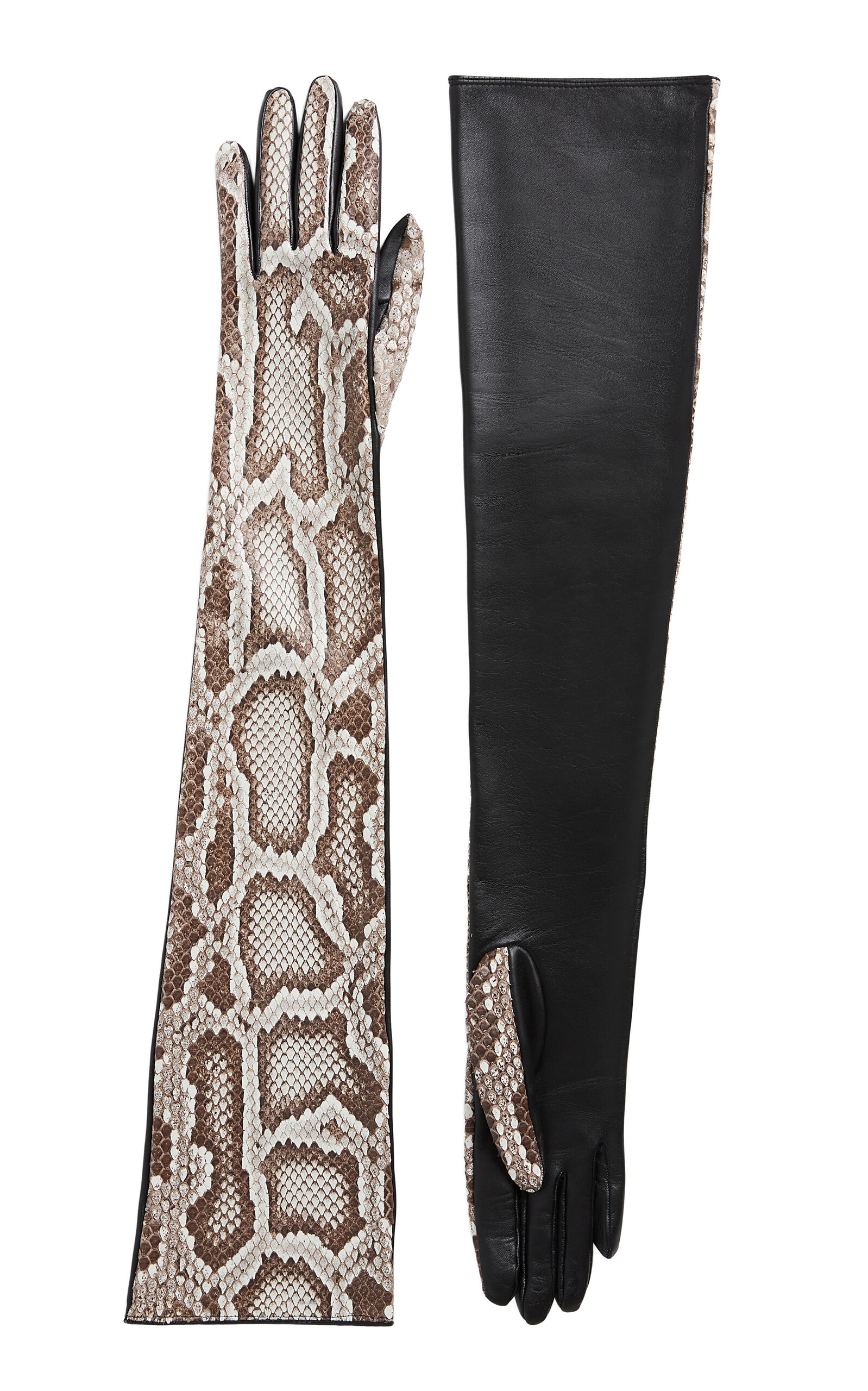 Khaite Remo Python Long Gloves - Moda Operandi
