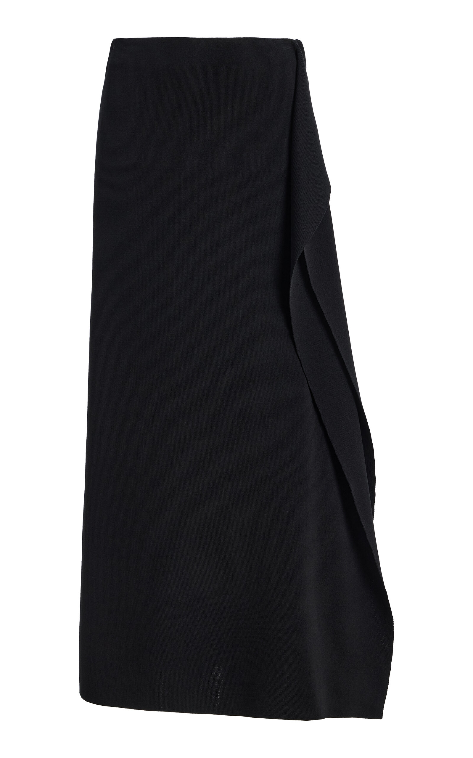 House of Dagmar Draped Knit Midi Skirt - Moda Operandi