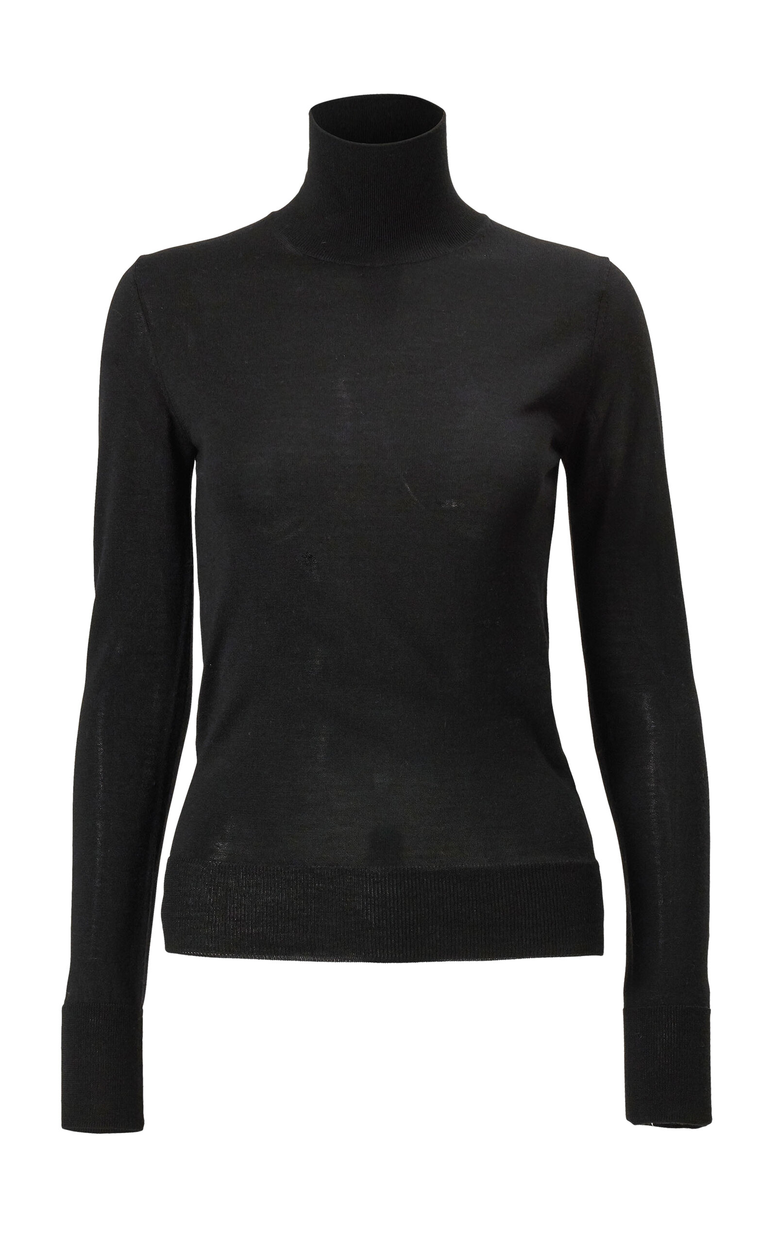 Carolina Herrera - Wool-Silk Turtleneck Sweater - Purple - L - Moda Operandi