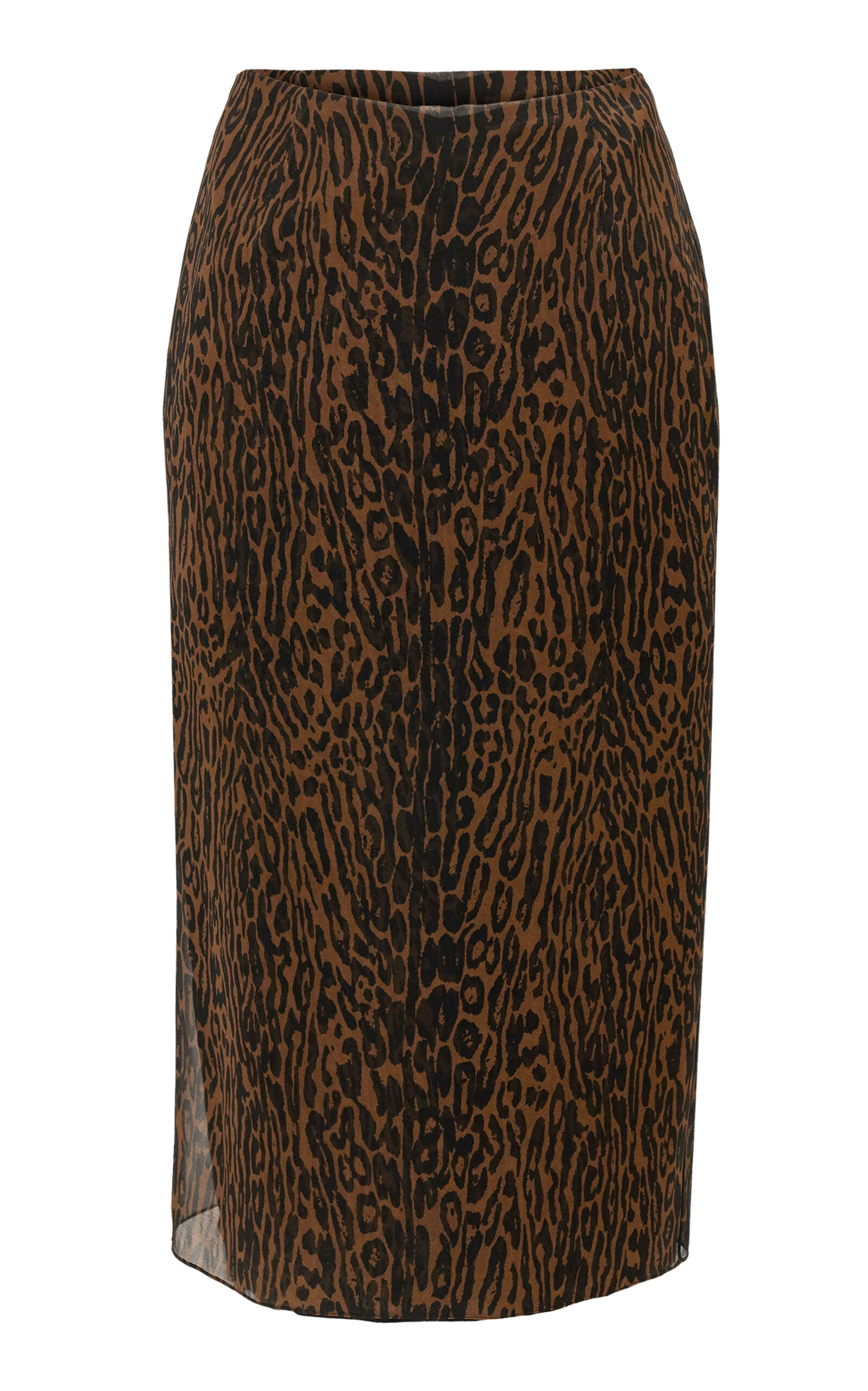 Carolina Herrera – Leopard Print Chiffon Knee-Length Skirt – Print – US 14 – Only At Moda Operandi