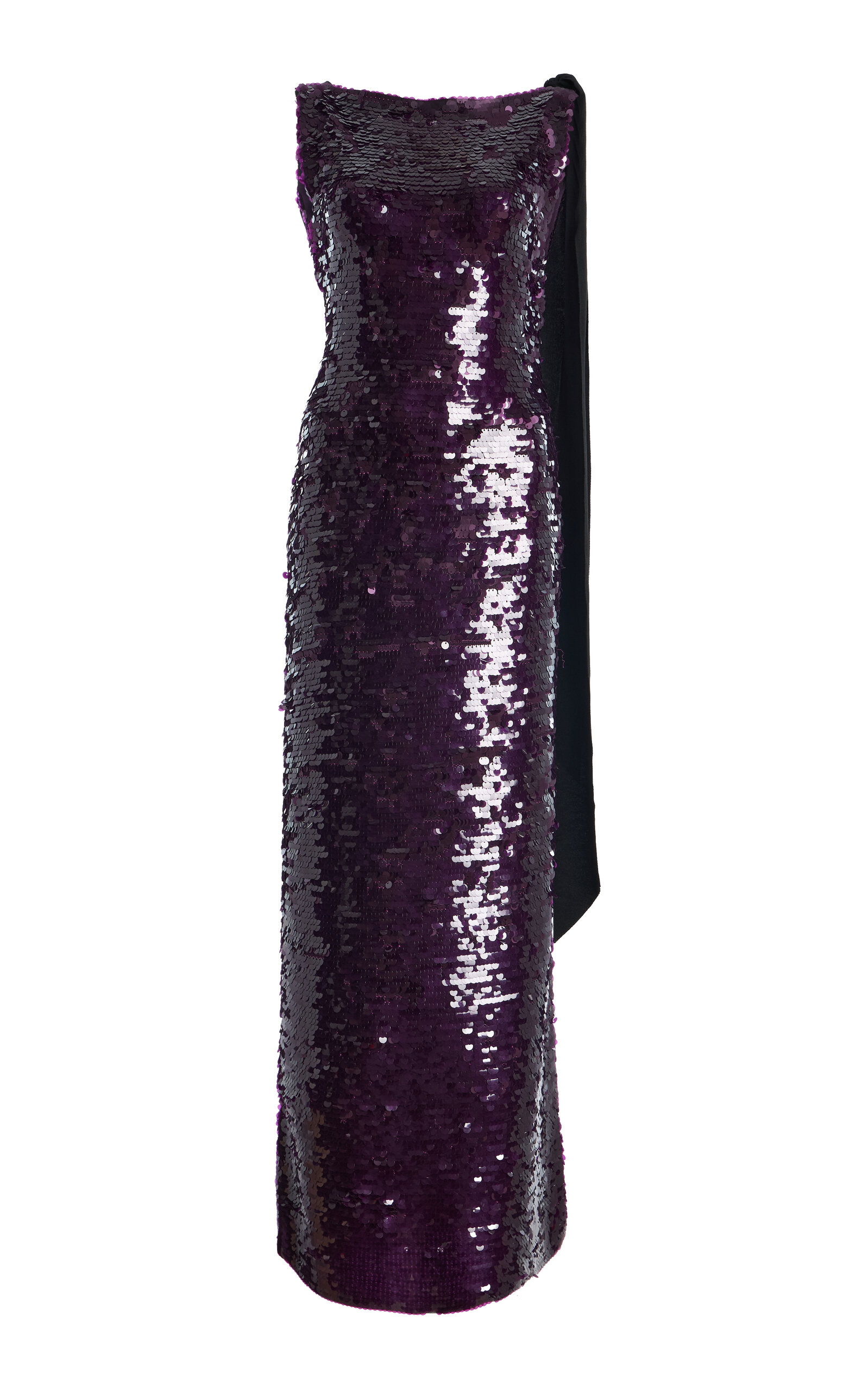 Carolina Herrera - Sequined Tea-Length Dress - Purple - XS - Moda Operandi