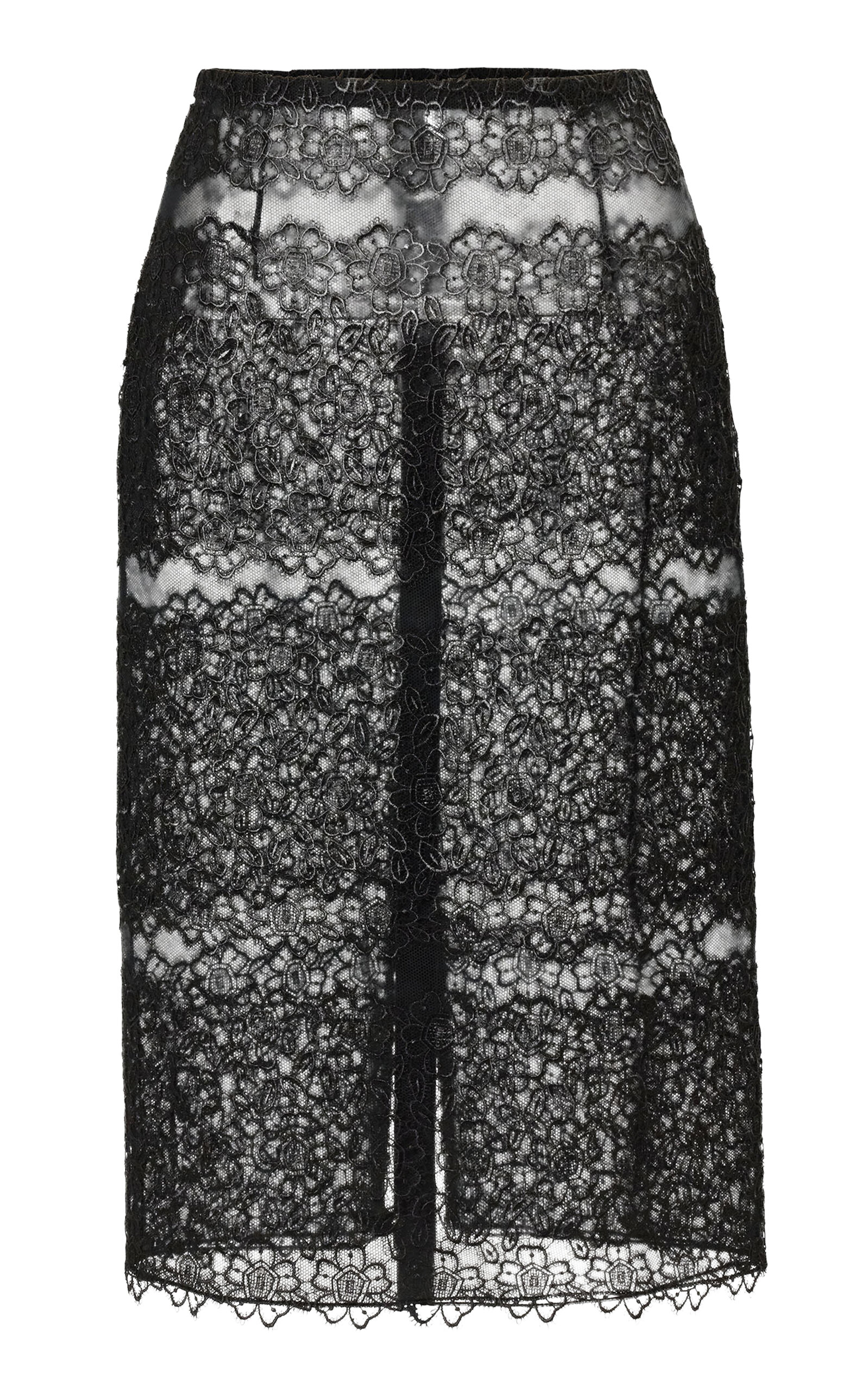 Carolina Herrera – Lace-Trimmed Cotton Tulle Knee-Length Pencil Skirt – Black – US 00 – Only At Moda Operandi Carolina Herrera – Lace-Trimmed Cotton Tulle Knee-Length Pencil Skirt – Black – US 00 – Only At Moda Operandi