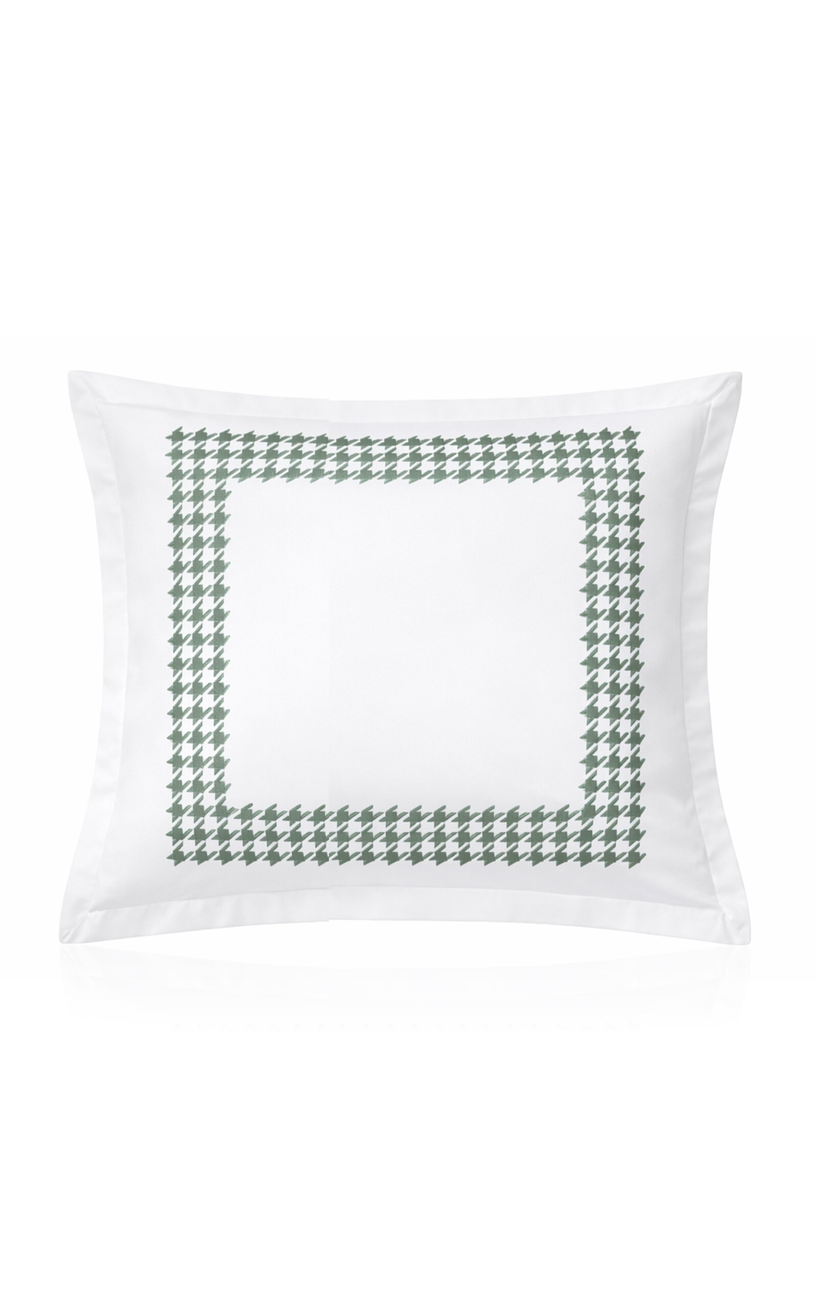 Los Encajeros Wales Cotton Satin Eurosham In Green