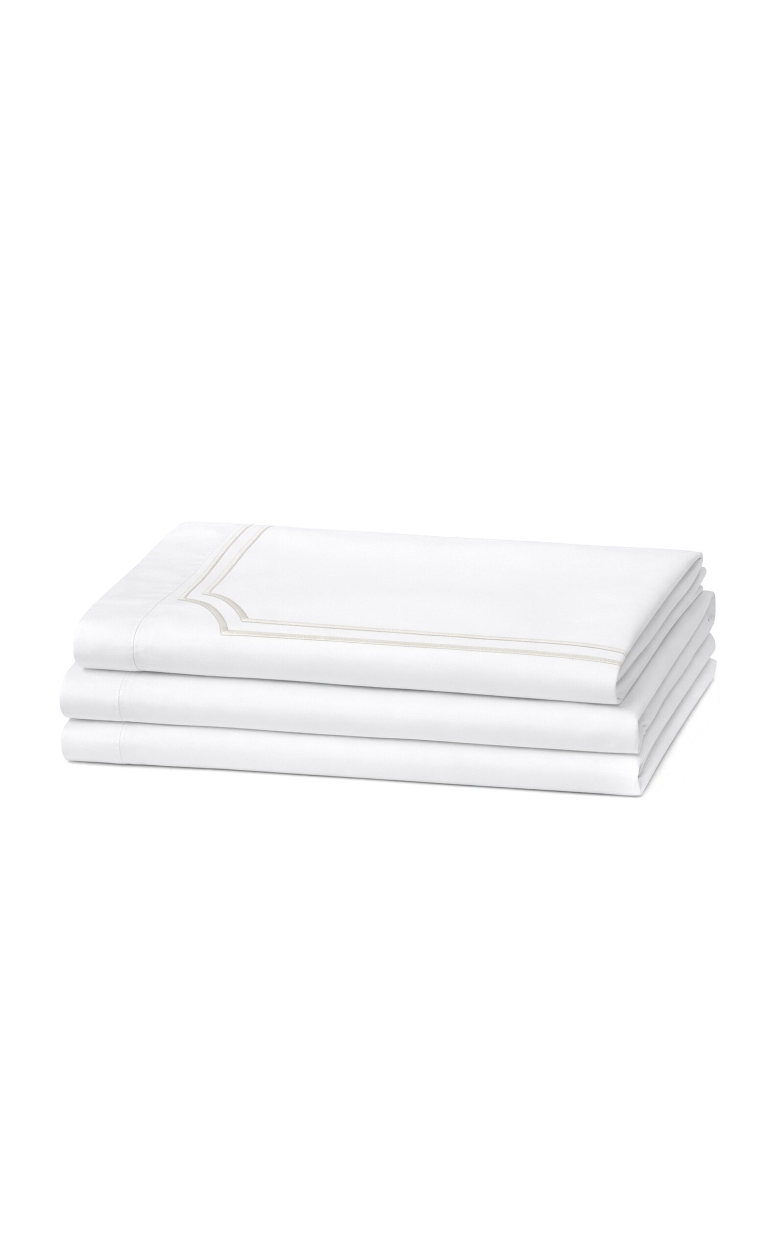 Los Encajeros Louise Cotton Satin King Duvet In White