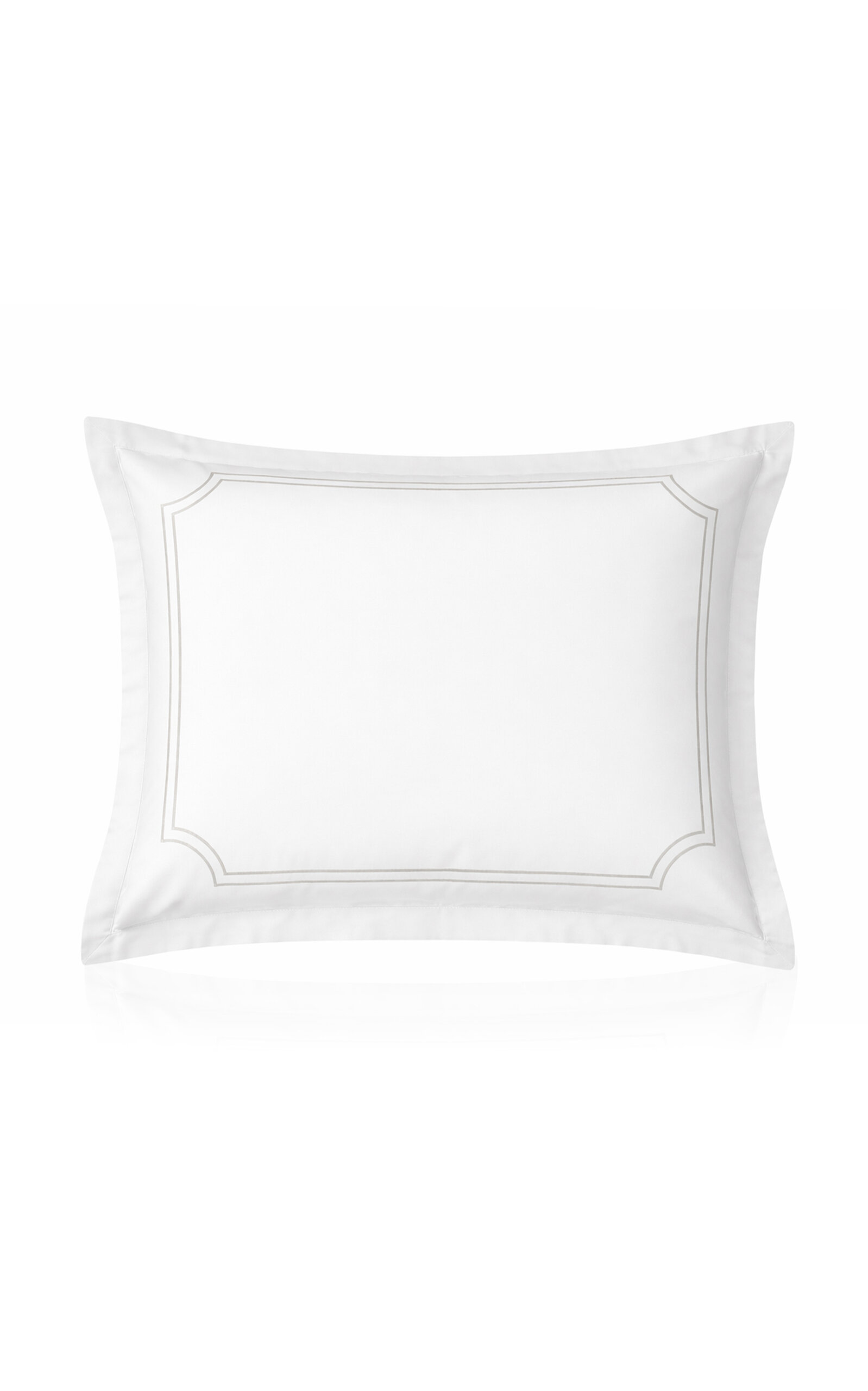 Los Encajeros Louise Cotton Satin King Sham In White