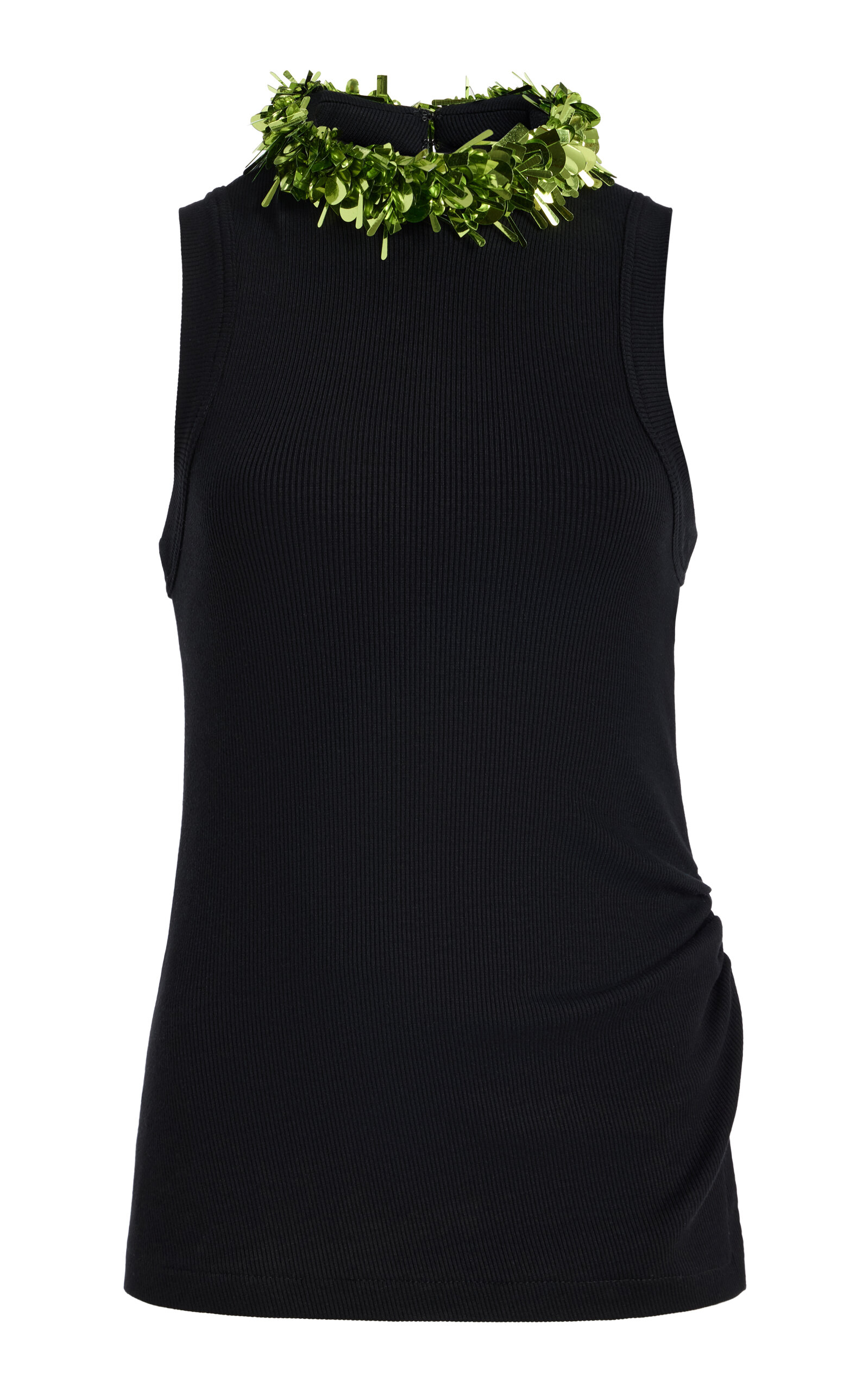 Brandon Maxwell Embellished Cotton Tank Top - Moda Operandi